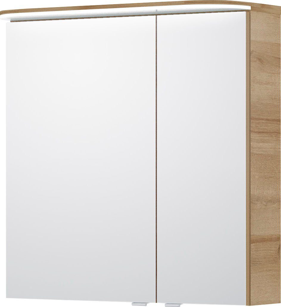 Saphir Spiegelkast Balto sprint badkamerkast met led-kransarmatuur, 70 cm breed, 2 deuren