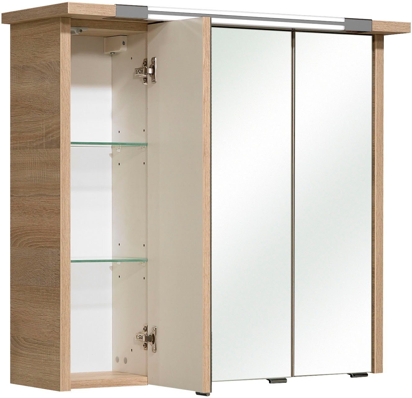 Saphir Spiegelkast Quickset 382 Badkamermeubel, 3 spiegeldeuren, 6 legplanken, 75 cm breed