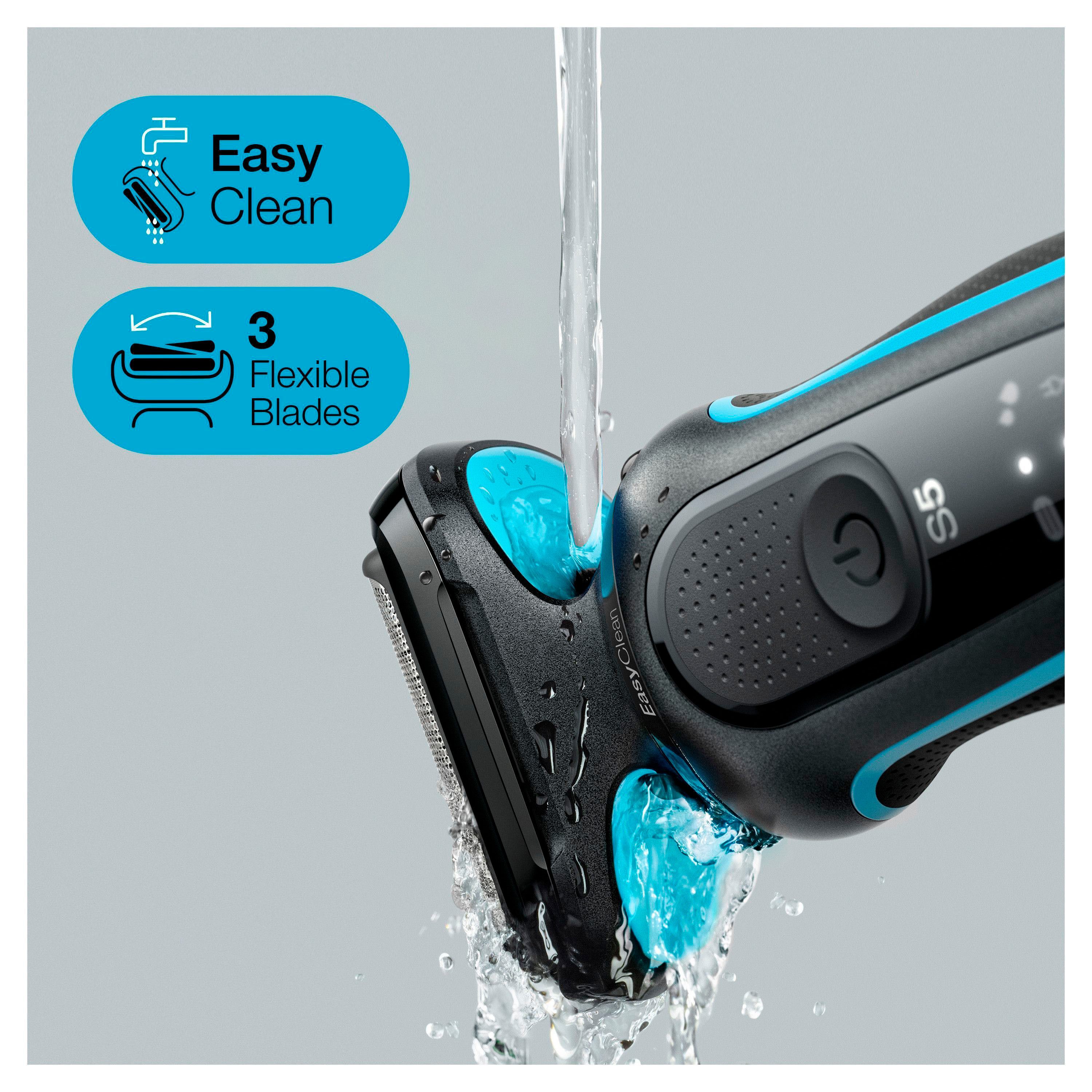 Braun Elektrisch scheerapparaat Series 5 51-M4500cs EasyClick-baardtrimmer-opzet, Wet&Dry