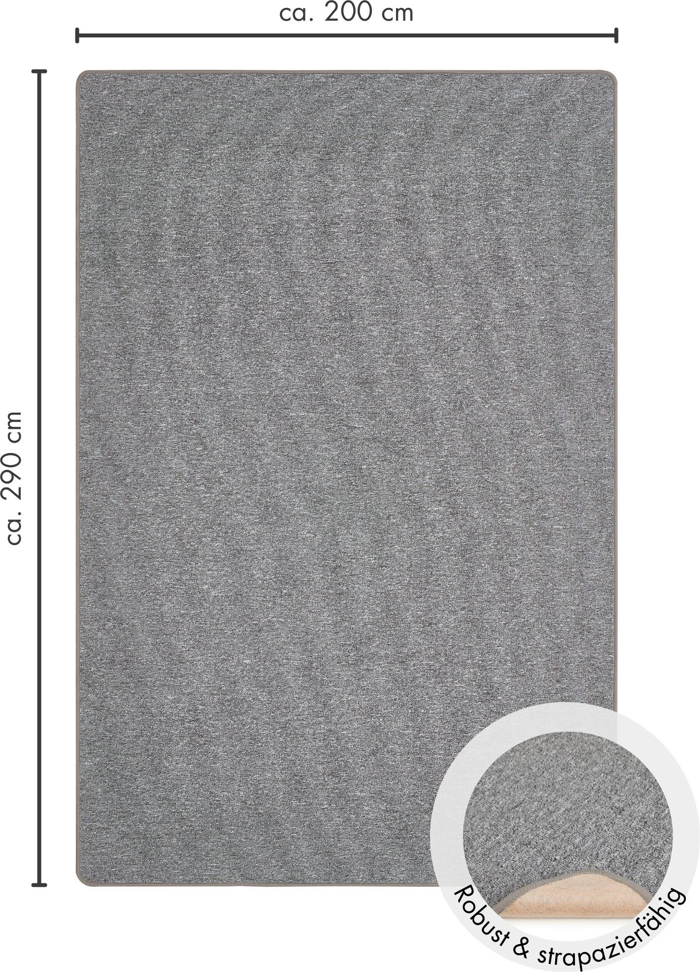 Andiamo Vloerkleed Luton, Made in Germany gemêleerde look, ook als loper, woonkamer & slaapkamer