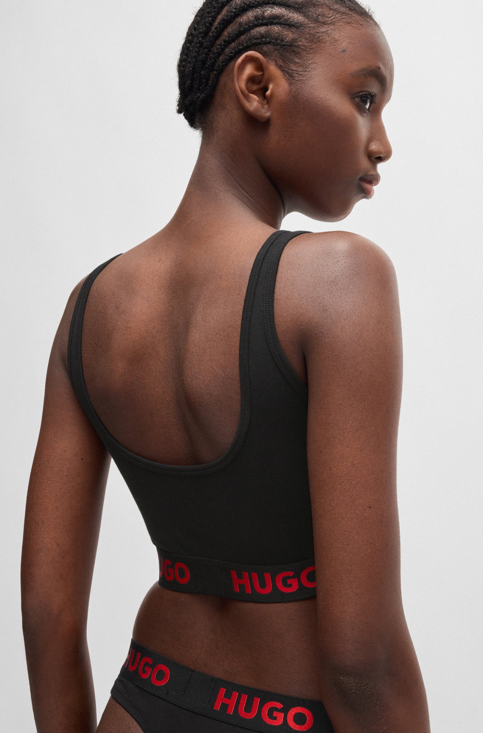 HUGO underwear Bralette-bh BRALETTE SPORTY LOGO met elastische taille