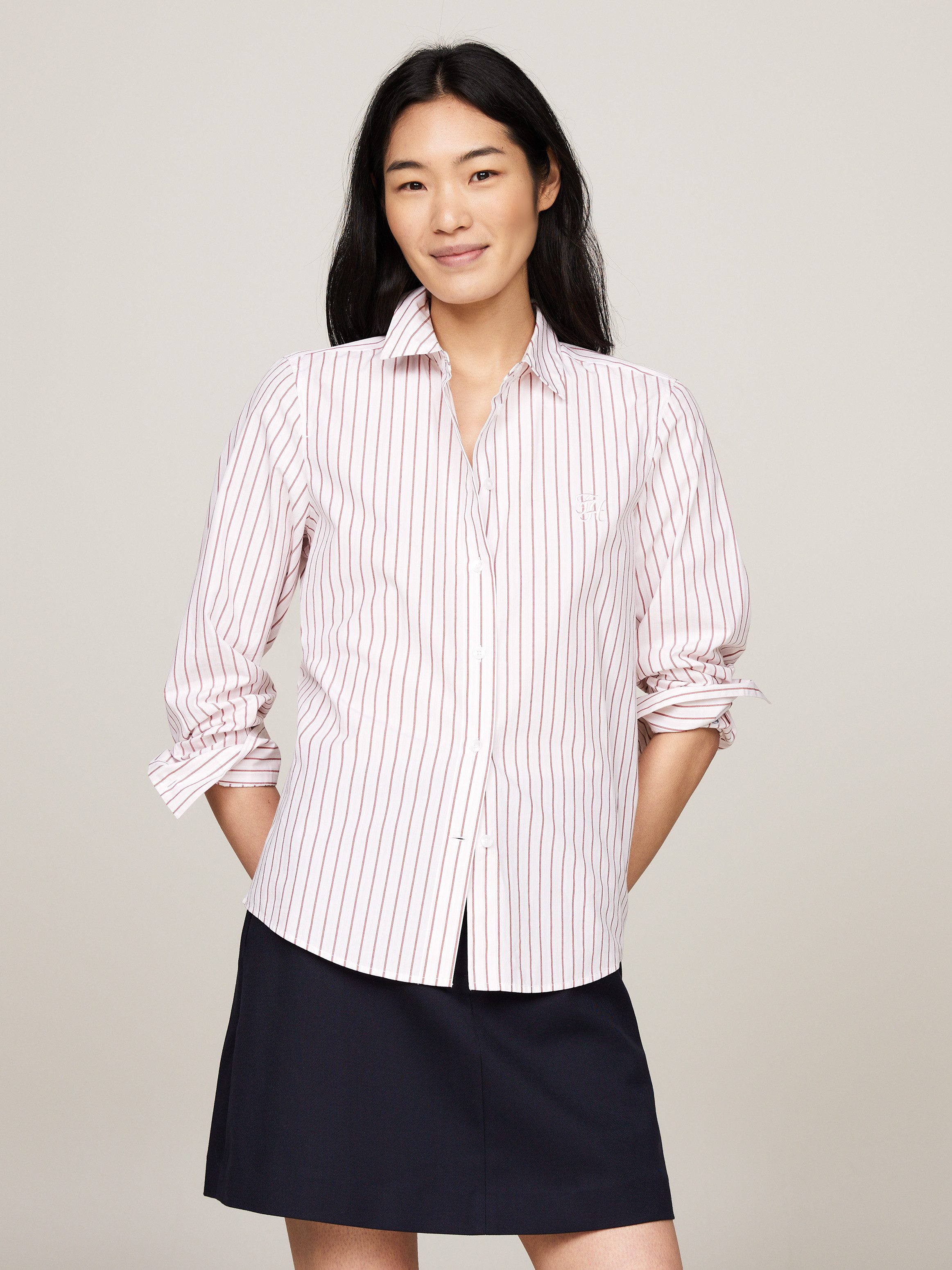 Tommy Hilfiger Overhemdblouse STRIPE REGULAR SHIRT
