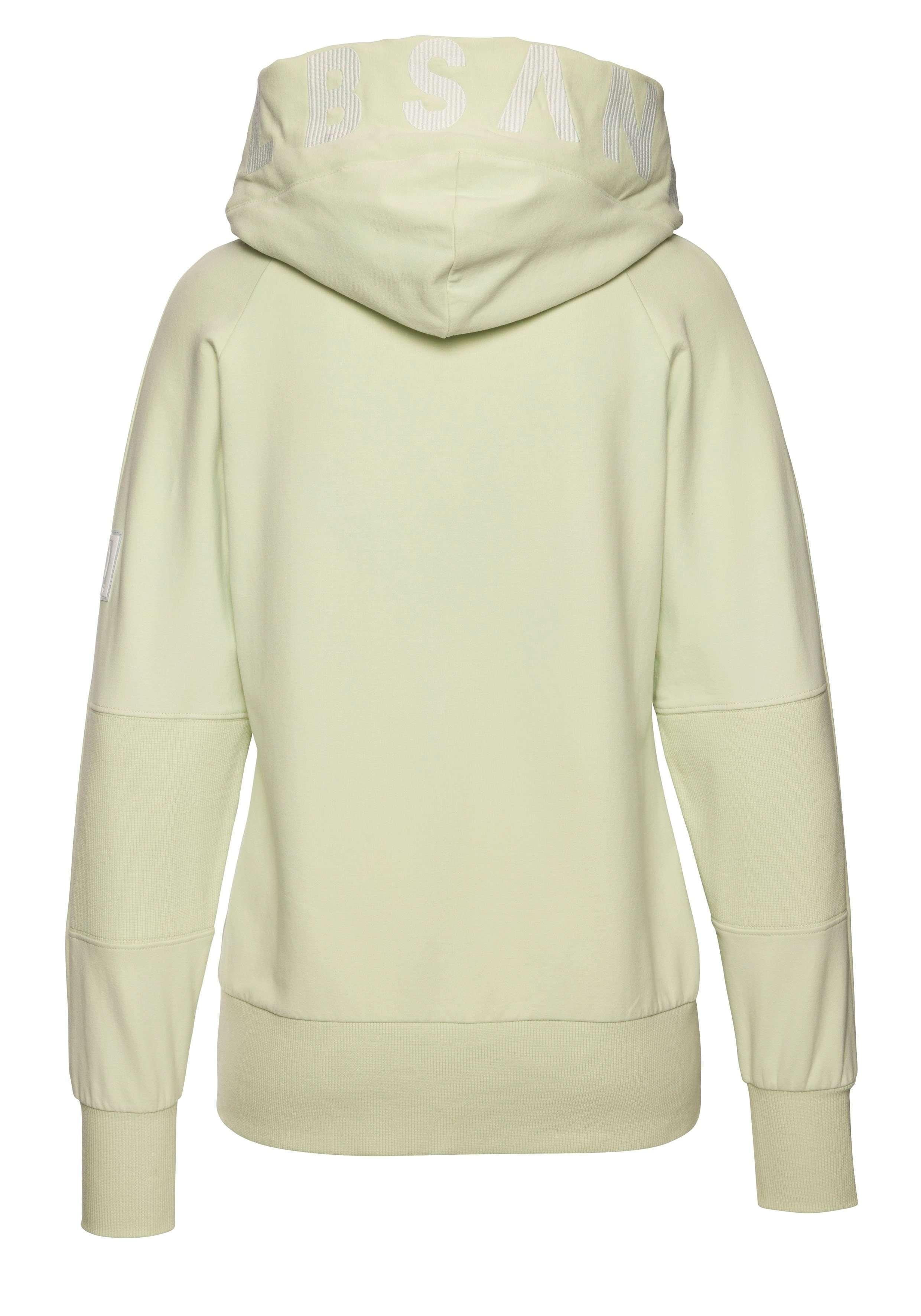 Elbsand Capuchonsweatvest Kelda met logo-stiksel op de capuchon, basic