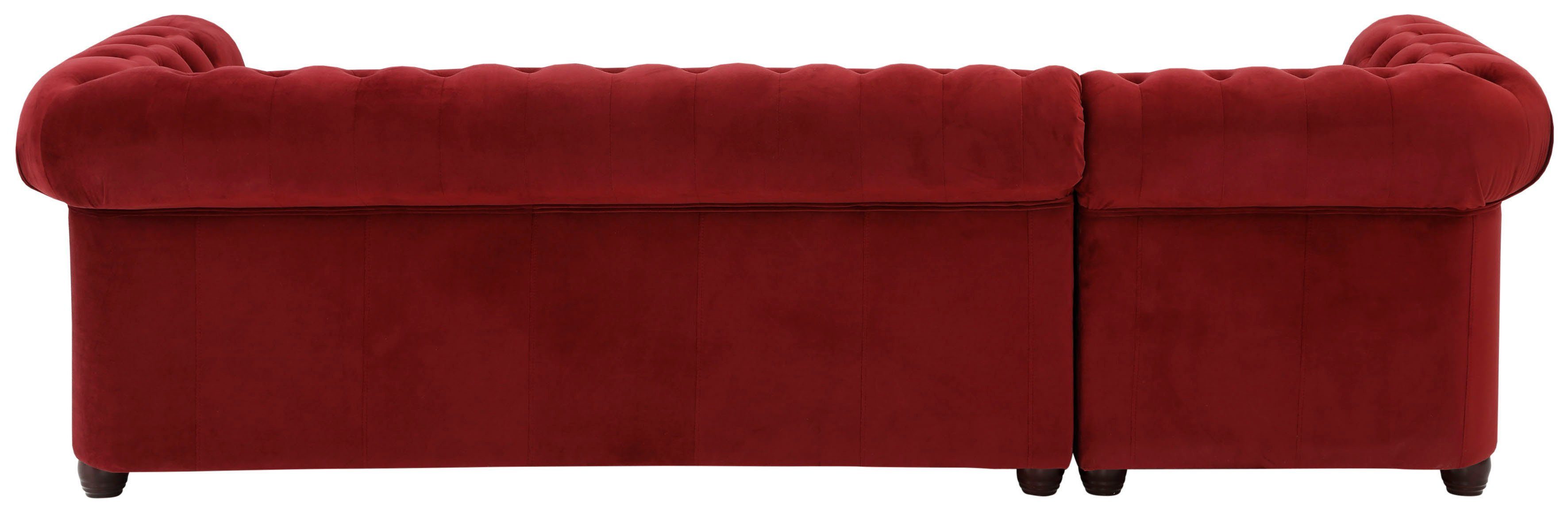 Home affaire Chesterfield-bank New Castle L-vorm hoogwaardige capitonnage in chesterfield-design, bxdxh: 255(171x72)
