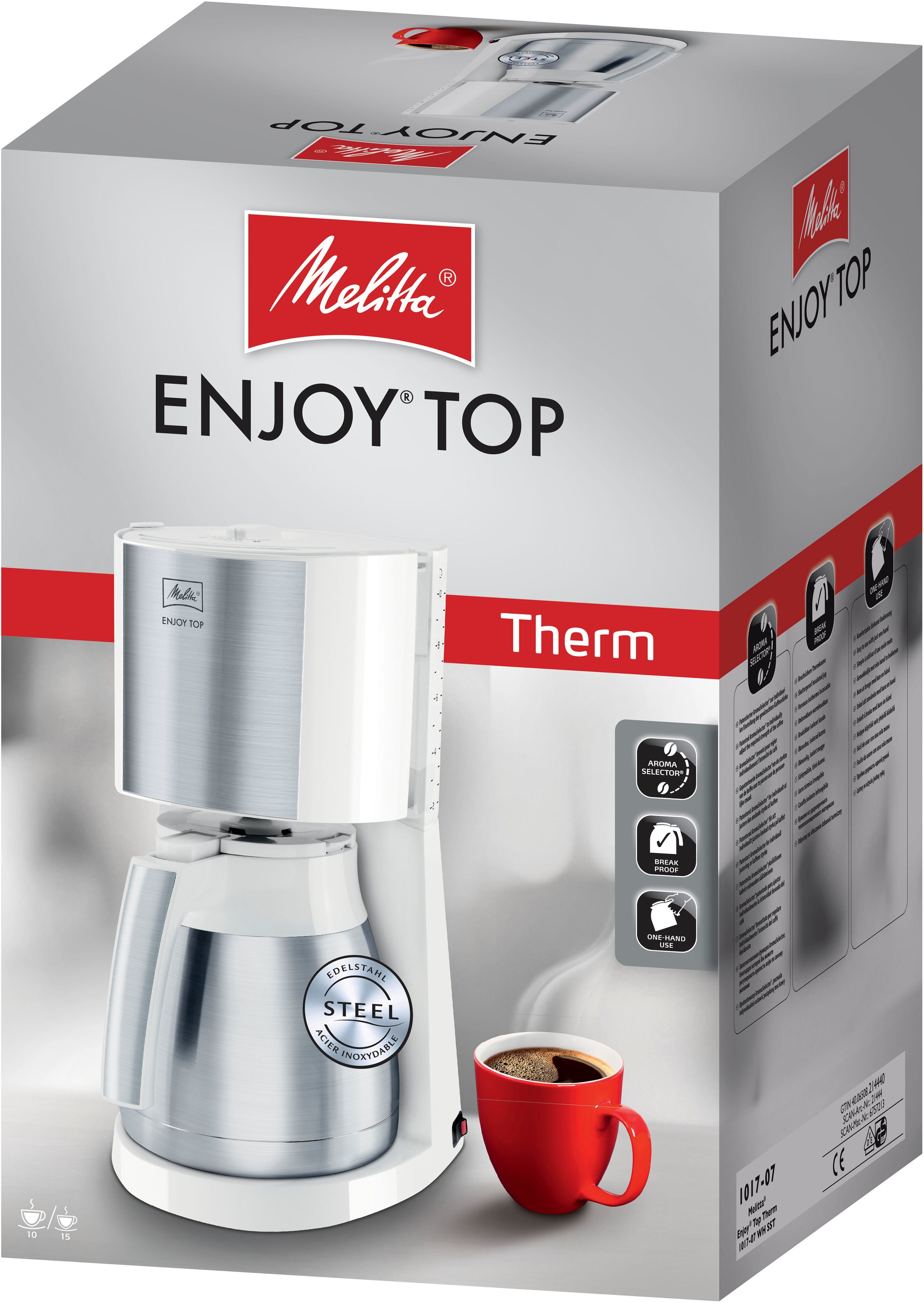 Melitta Filterkoffieapparaat Enjoy® Top Therm, 1,25 l, met thermoskan van edelstaal