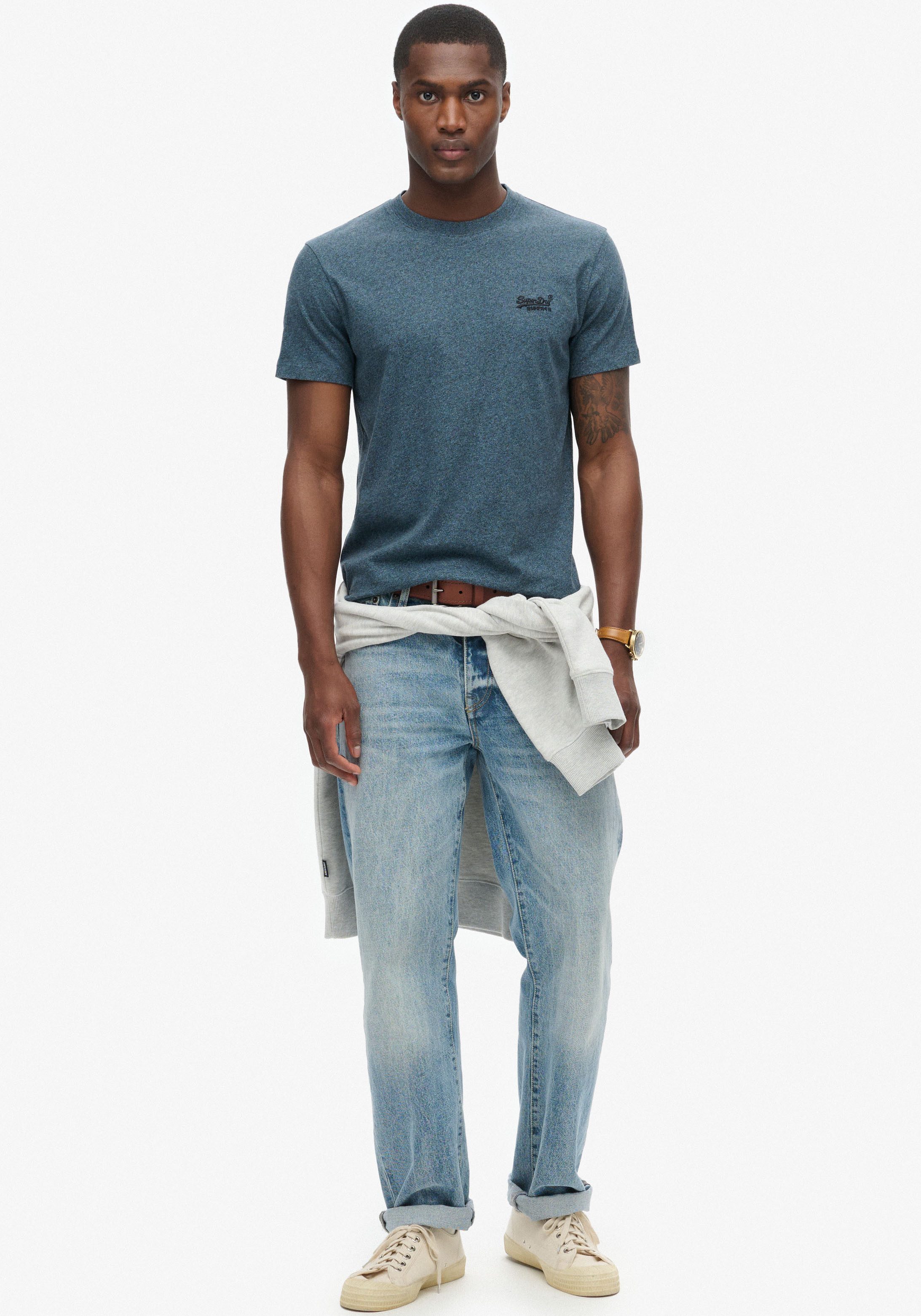 Superdry Shirt met ronde hals ESSENTIAL LOGO EMB TEE