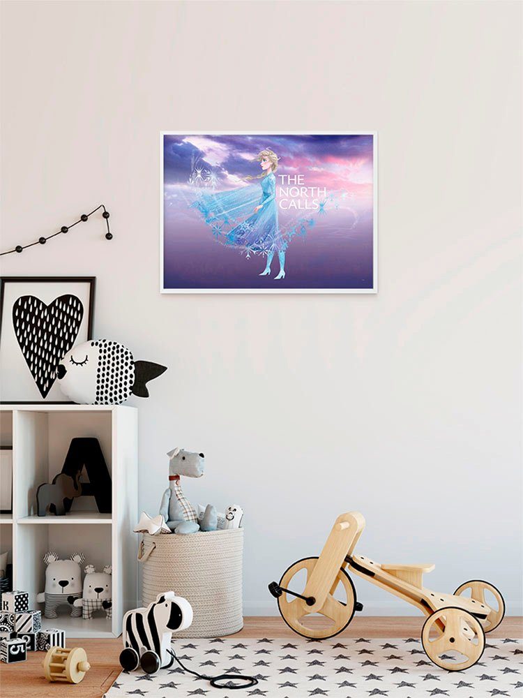 Komar Wanddecoratie Frozen Elsa The North Calls Wanddecoratie voor de kinderkamer - zonder lijst (1 stuk)