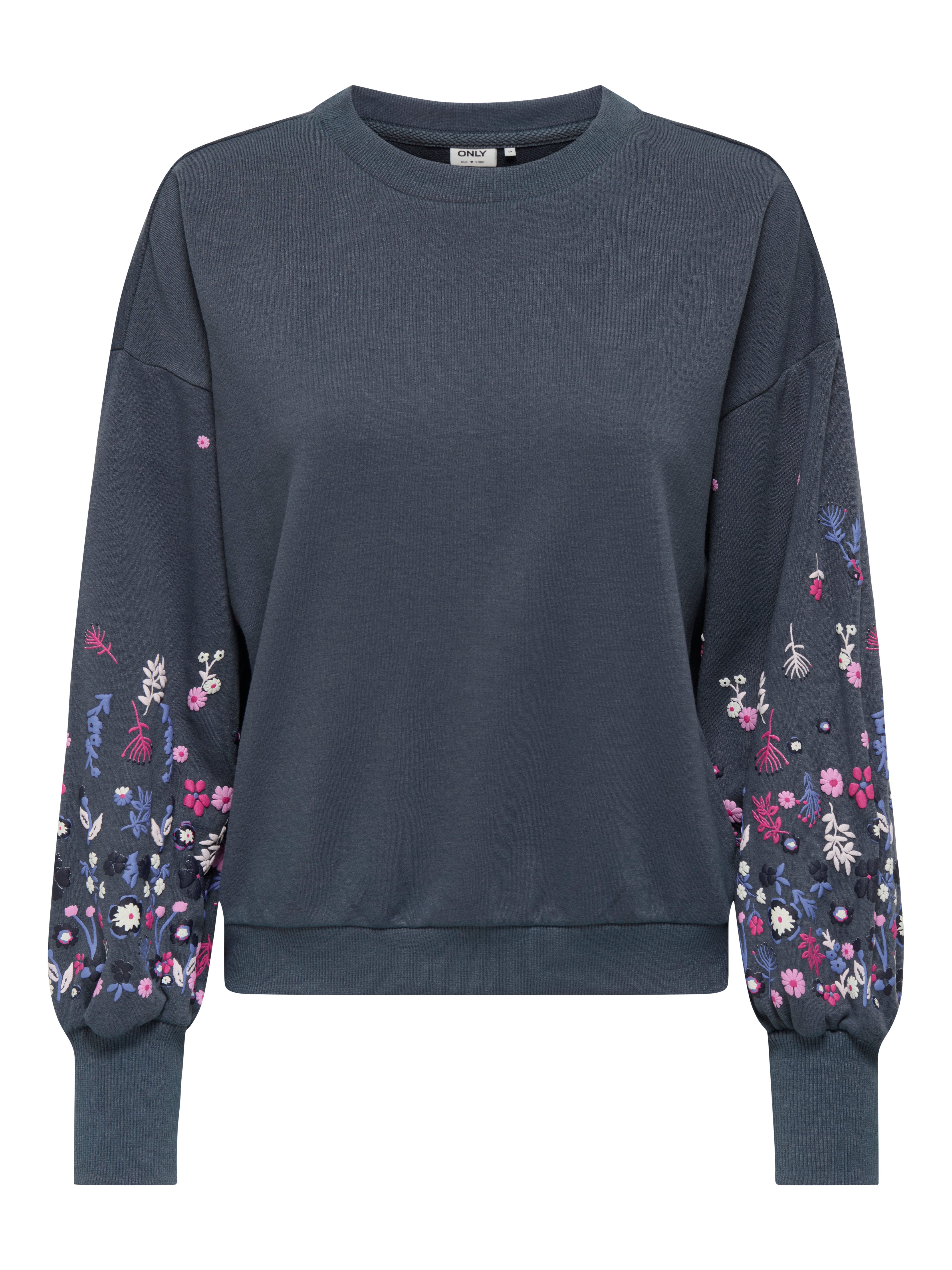 Only Sweatshirt ONLBROOKE L/S O-NECK FLOWER SWT