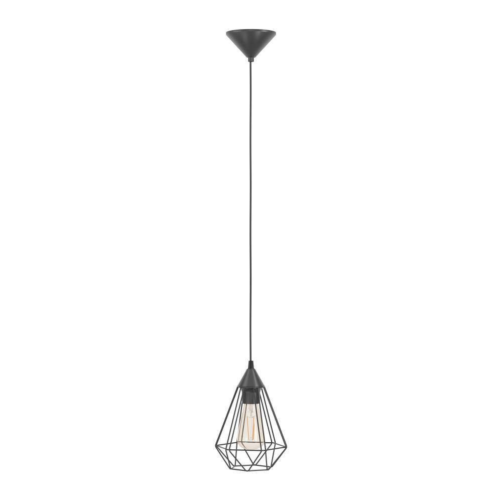 EGLO Hanglamp TARBES hanglamp, pendellamp, vintage, retro, staal, zwart E27