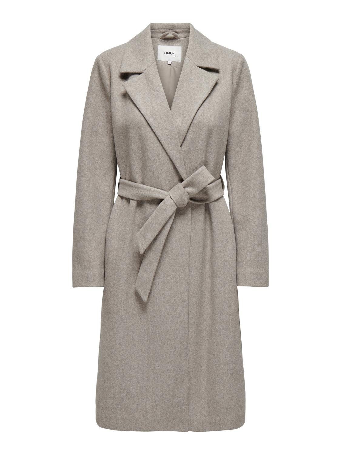 Only Lange jas ONLALVILDA LIFE WRAP COAT OTW