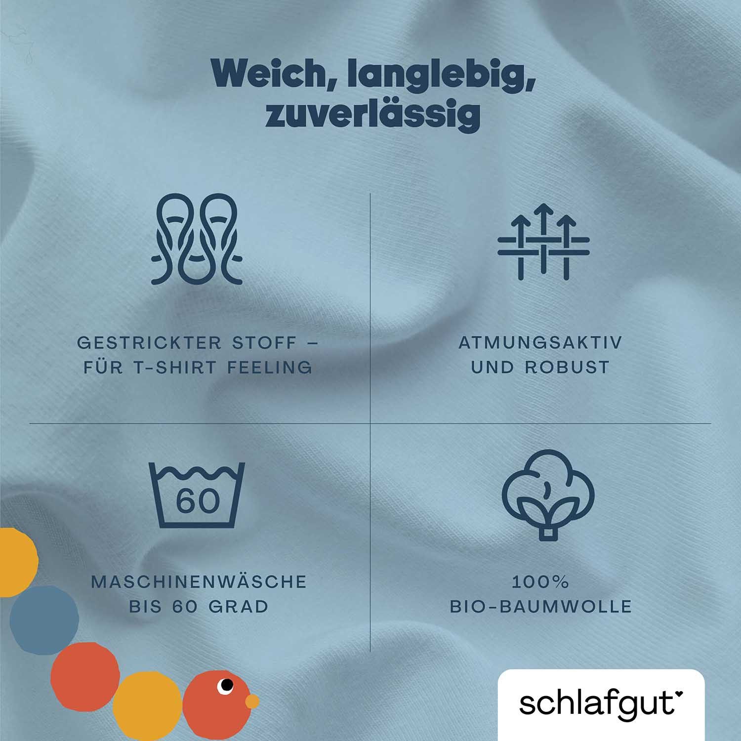 Schlafgut Hoeslaken Casual Mini Spannbettlaken voor kinderen, made in green by oeko-tex® (1 stuk)