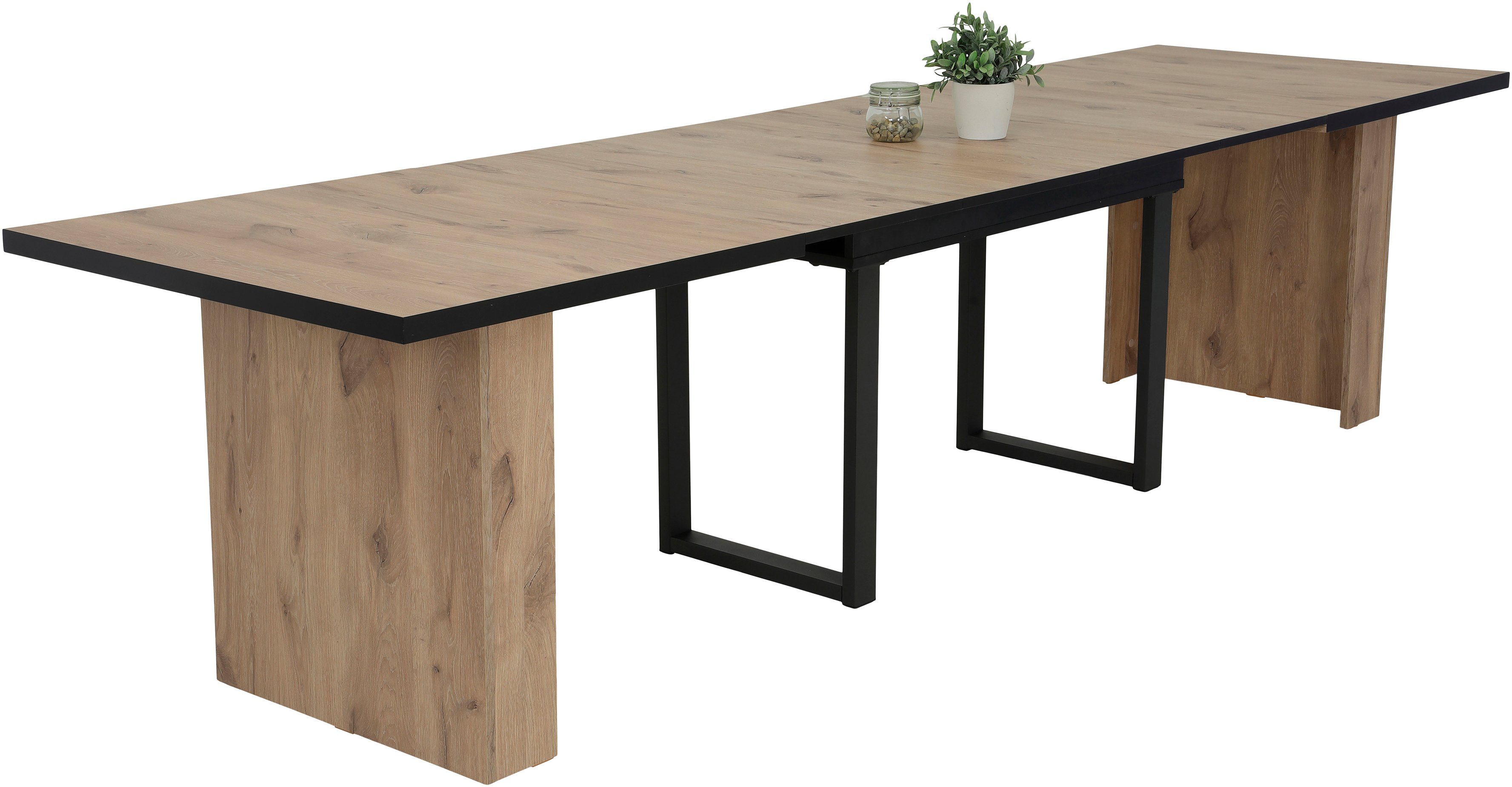 HELA Coulissen-eettafel ANNI Eettafel, 4-voudige lade, tot 320cm breedte,