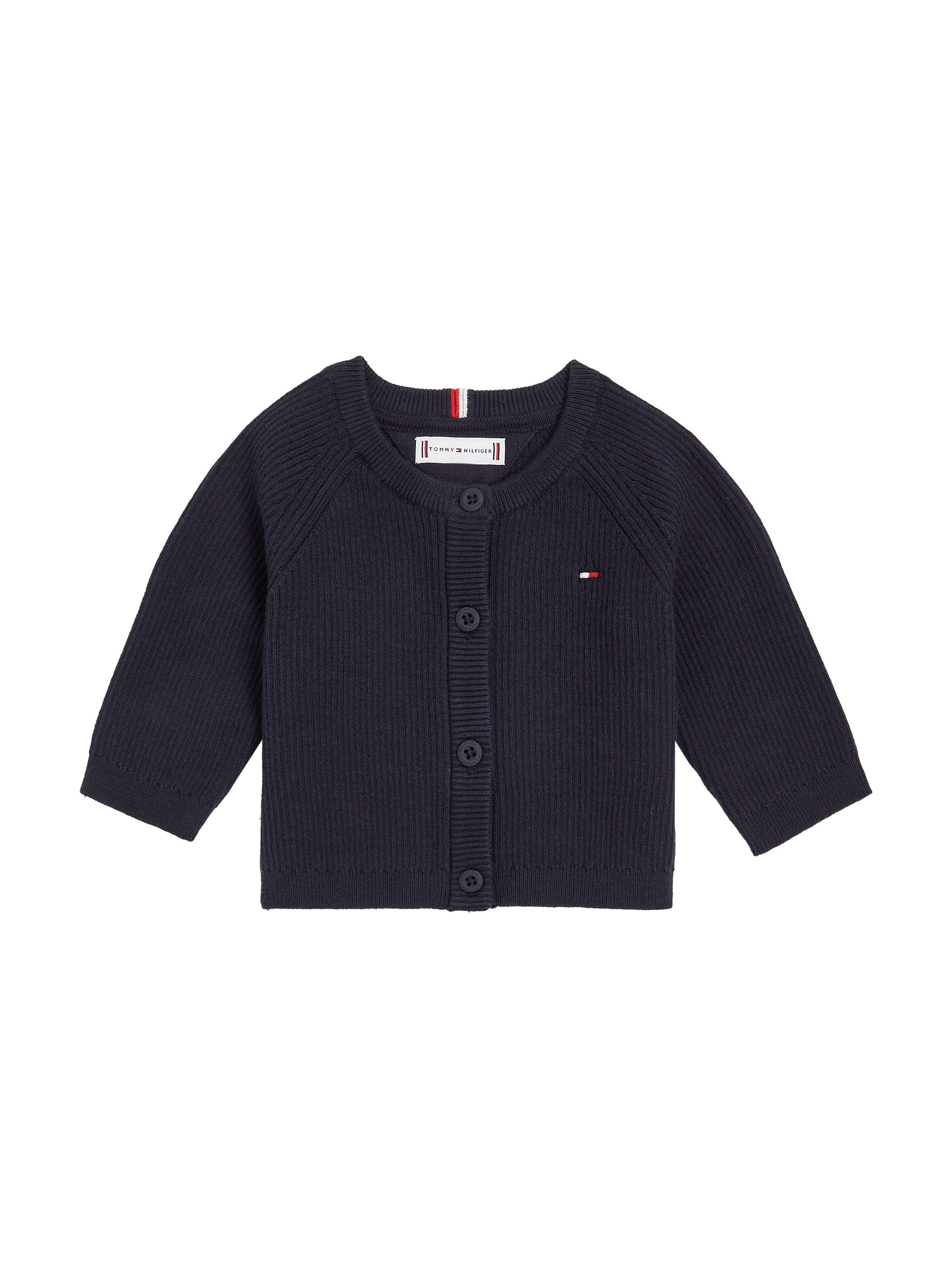 Tommy Hilfiger Vest ESSENTIAL REGULAR CARDIGAN LS Baby tot 2 jaar met logo-borduursel