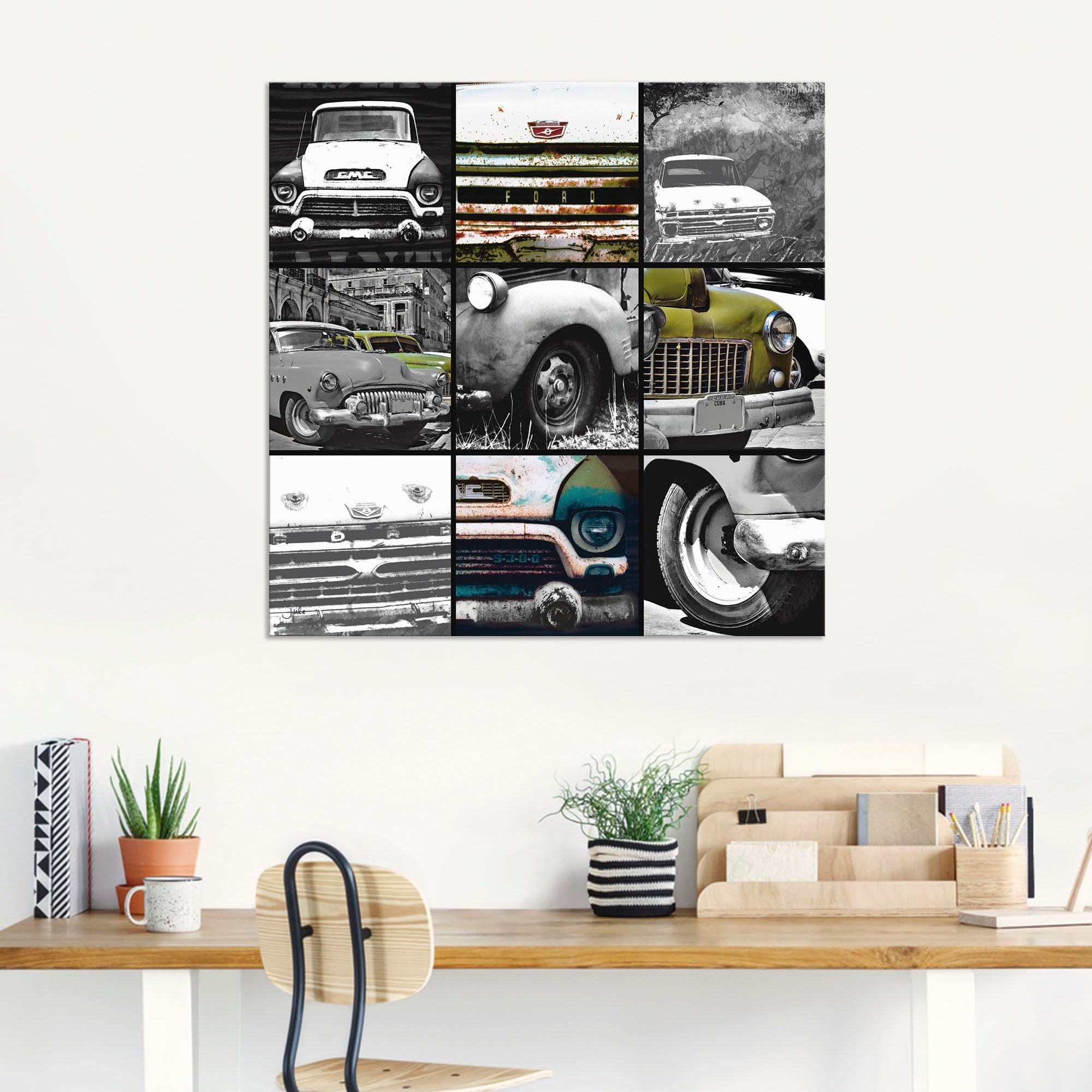 Artland Artprint Auto’s I als artprint van aluminium, artprint voor buiten, poster in diverse formaten