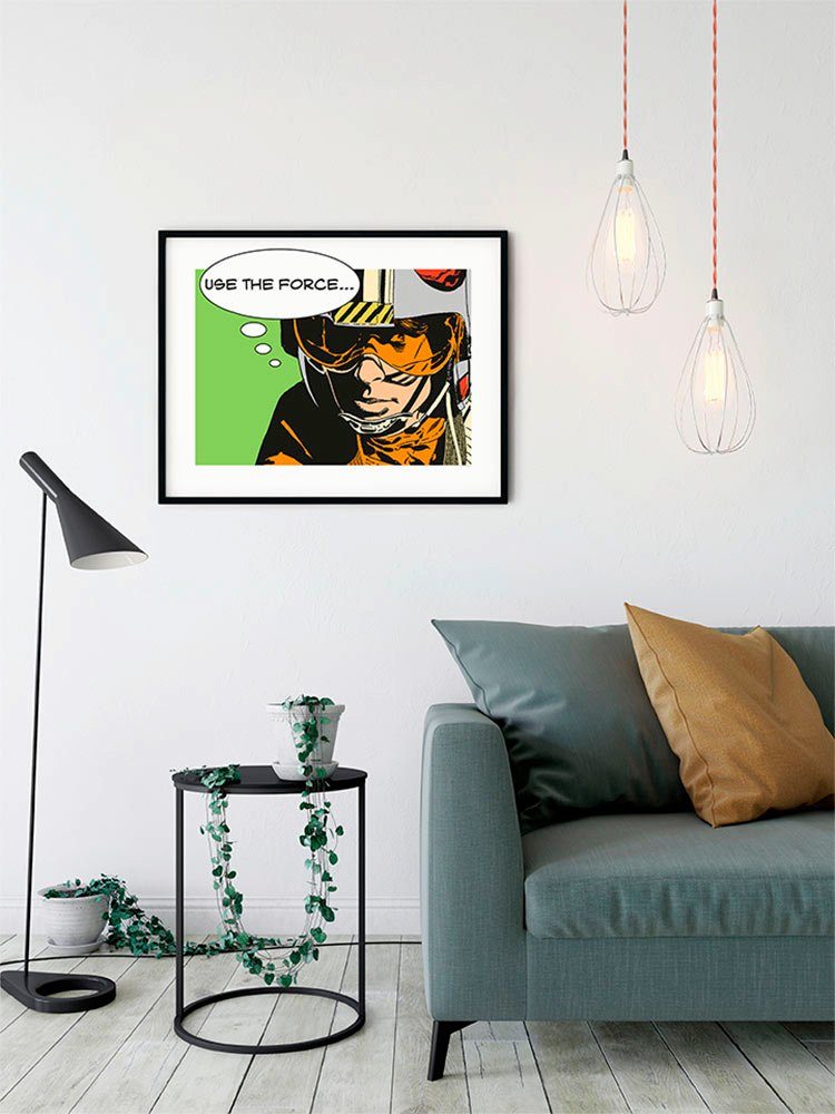 Komar Wanddecoratie Star Wars Classic stripverhaal aandeel luik Wanddecoratie voor de kinderkamer - zonder lijst (1 stuk)