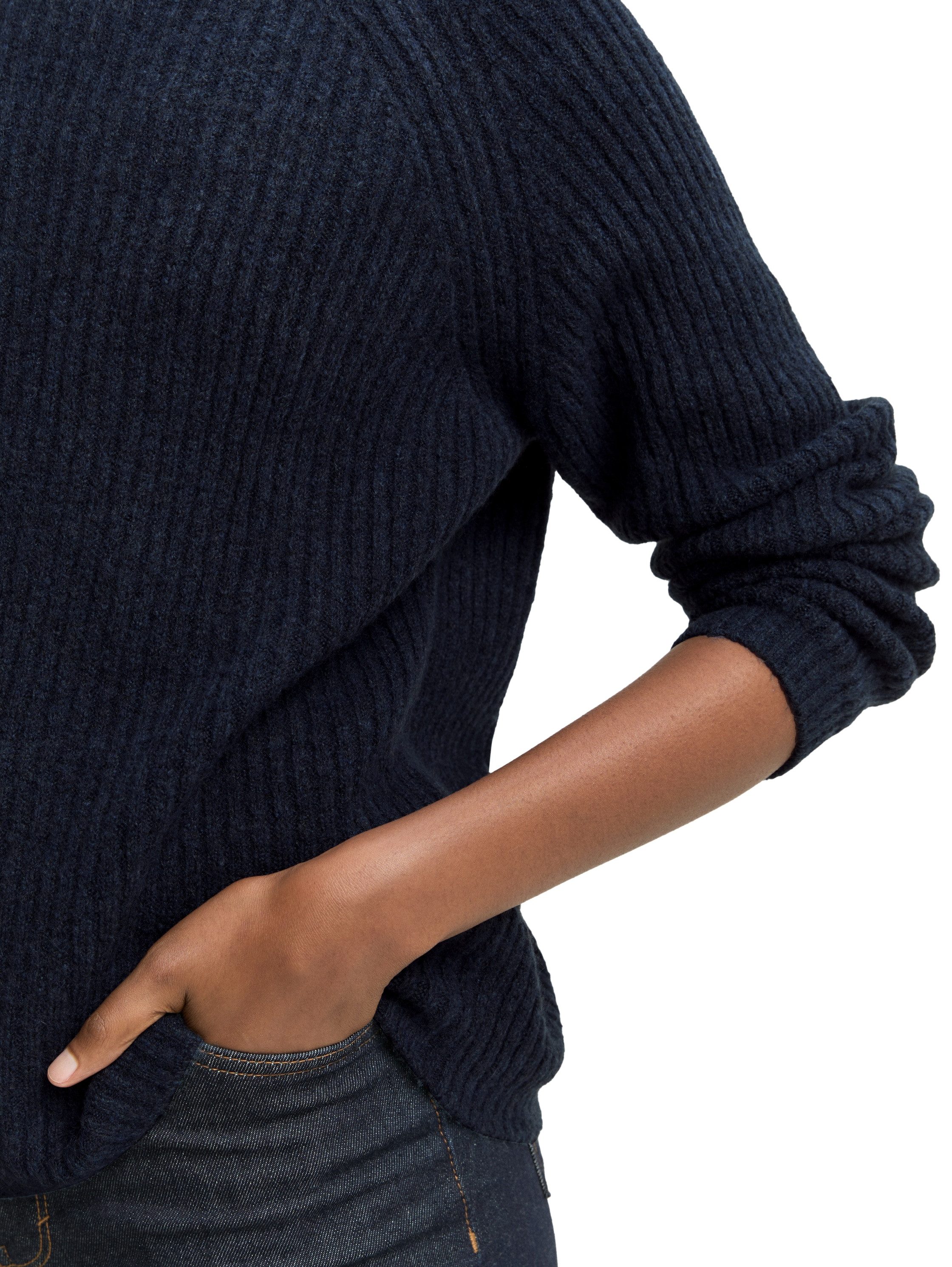 Tom Tailor Denim Gebreide trui met opstaande kraag