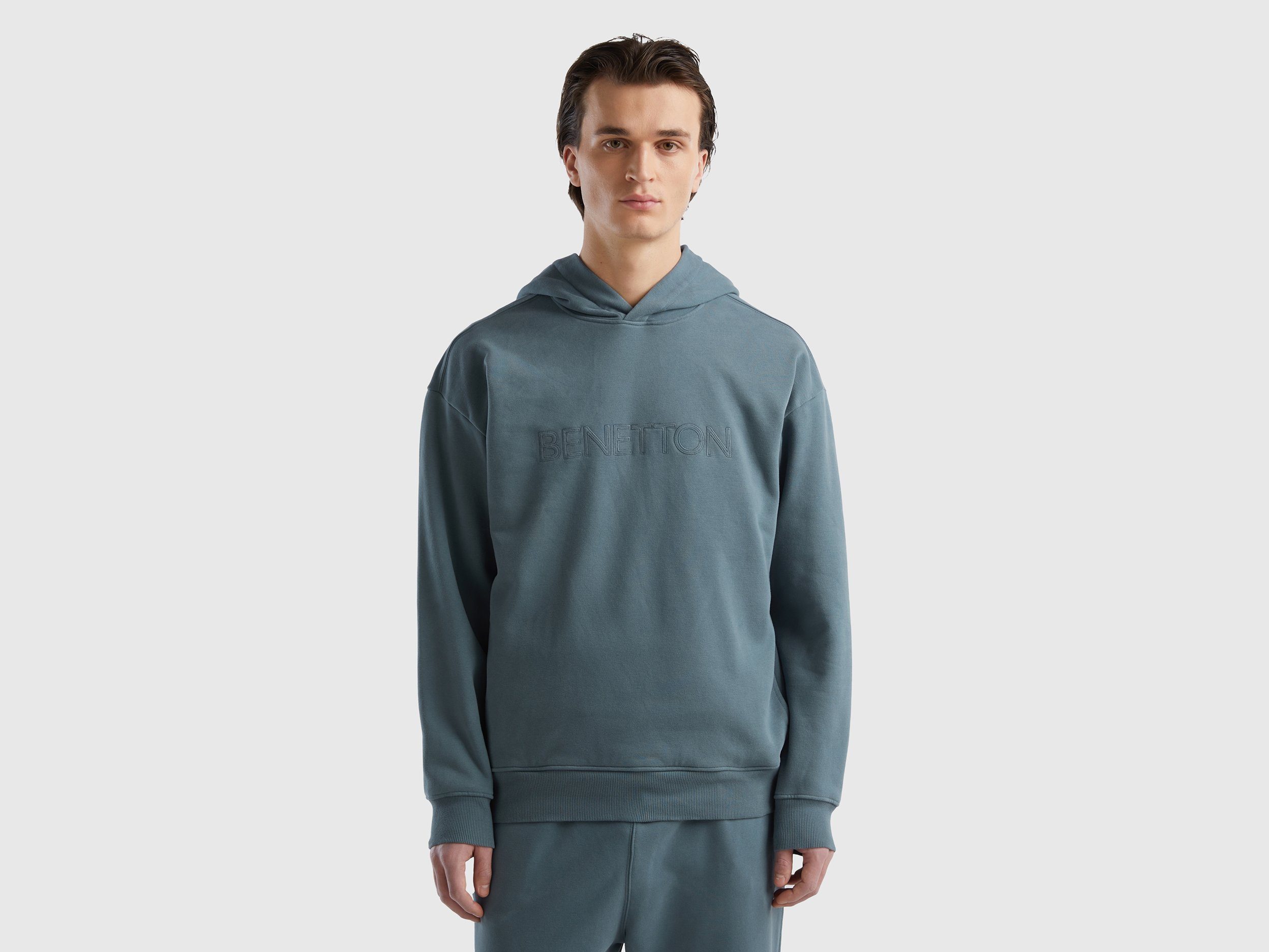 United Colors of Benetton Hoodie heren sweaters maat M grijs