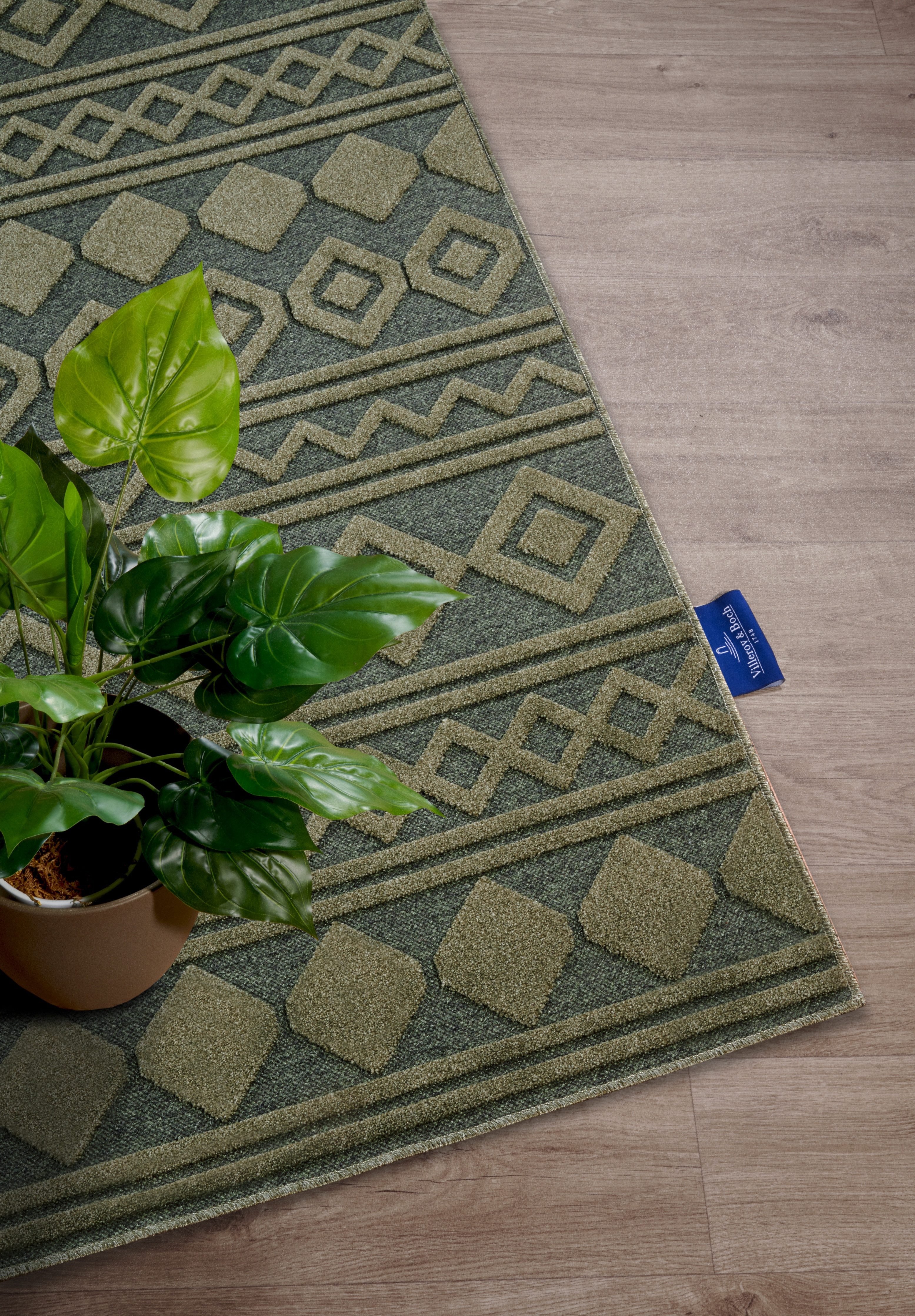 Villeroy & Boch Vloerkleed Catherine Duurzaam, woonkamer, slaapkamer, modern, hoog-laag effect, gang