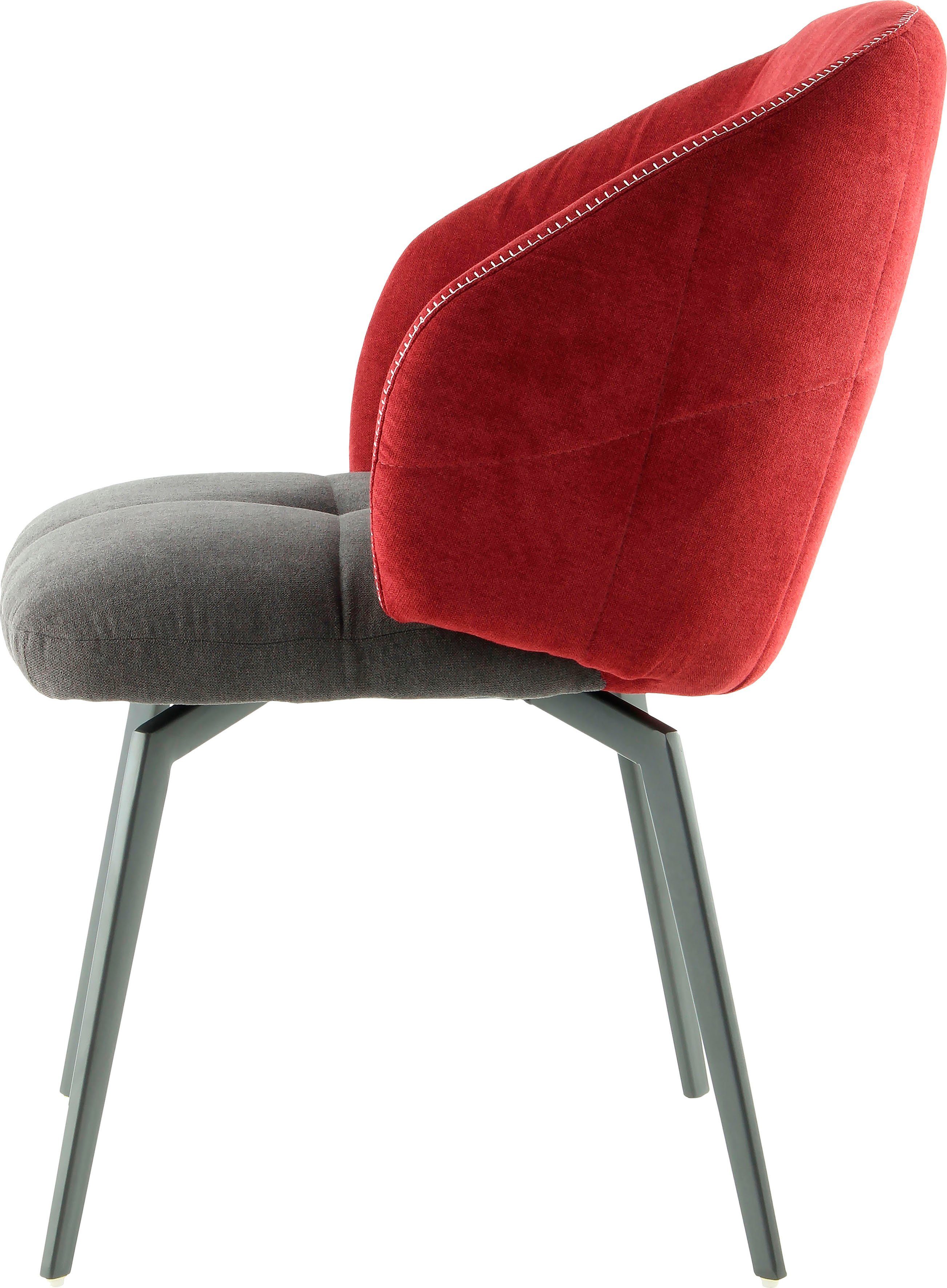 Kayoom Kuipstoel Stoel Carol 225, decoratieve stoel in retro-look, tweekleurig ontworpen (1 stuk)