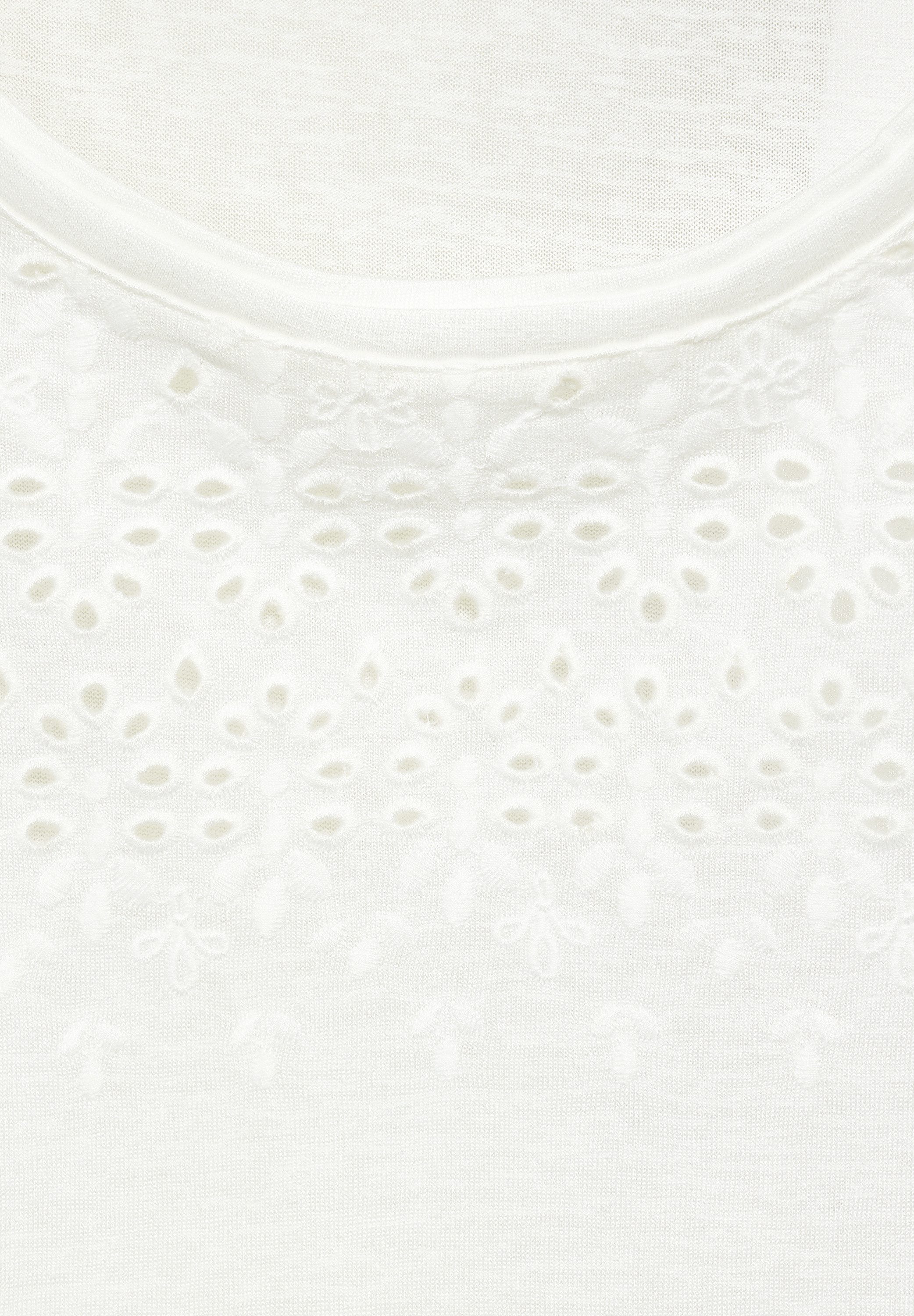 Cecil Shirt met korte mouwen met broderie anglaise