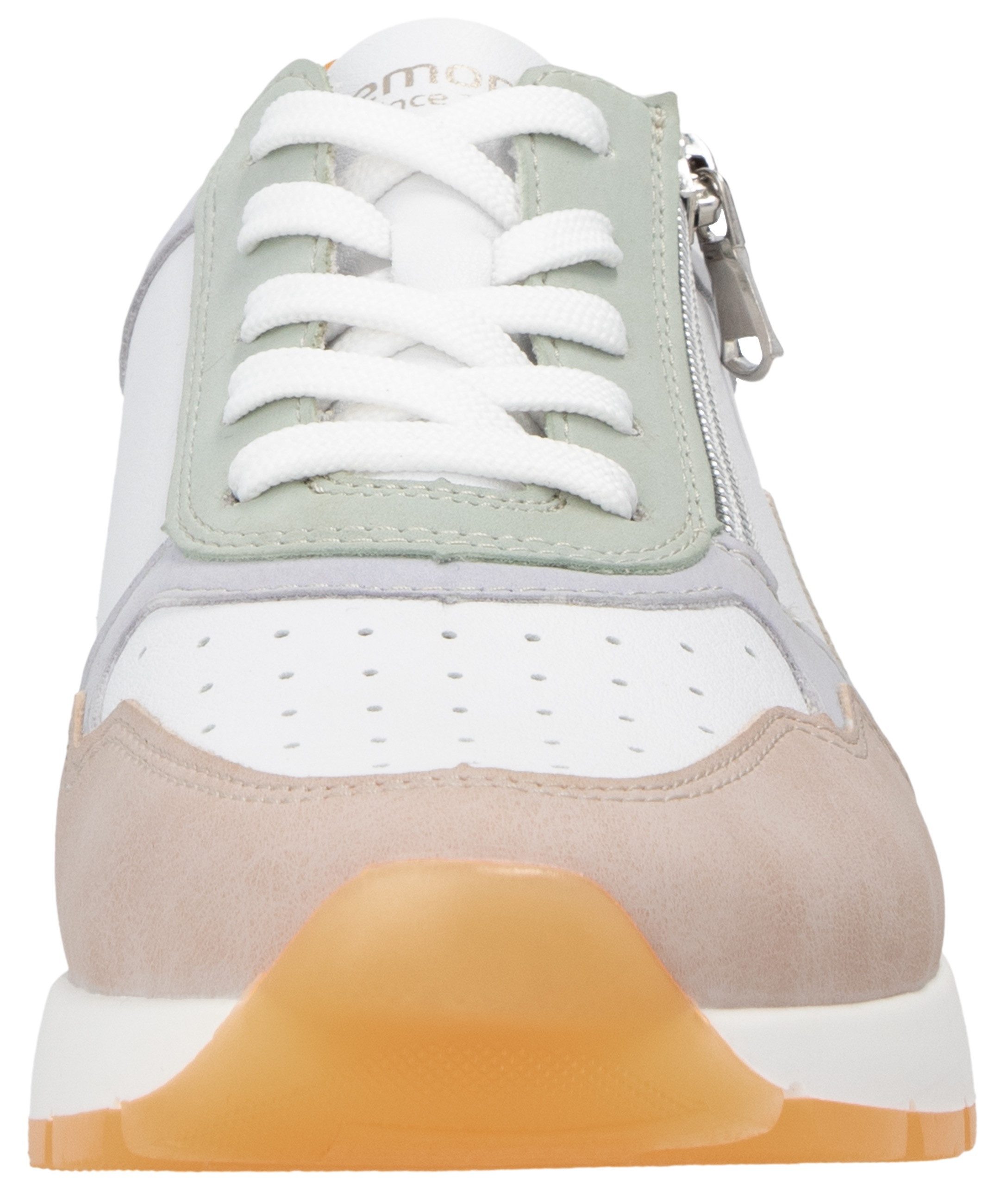 Remonte Sneakers met sleehak , vrijetijdsschoen, halfschoen, veterschoen met gepolsterde schacht
