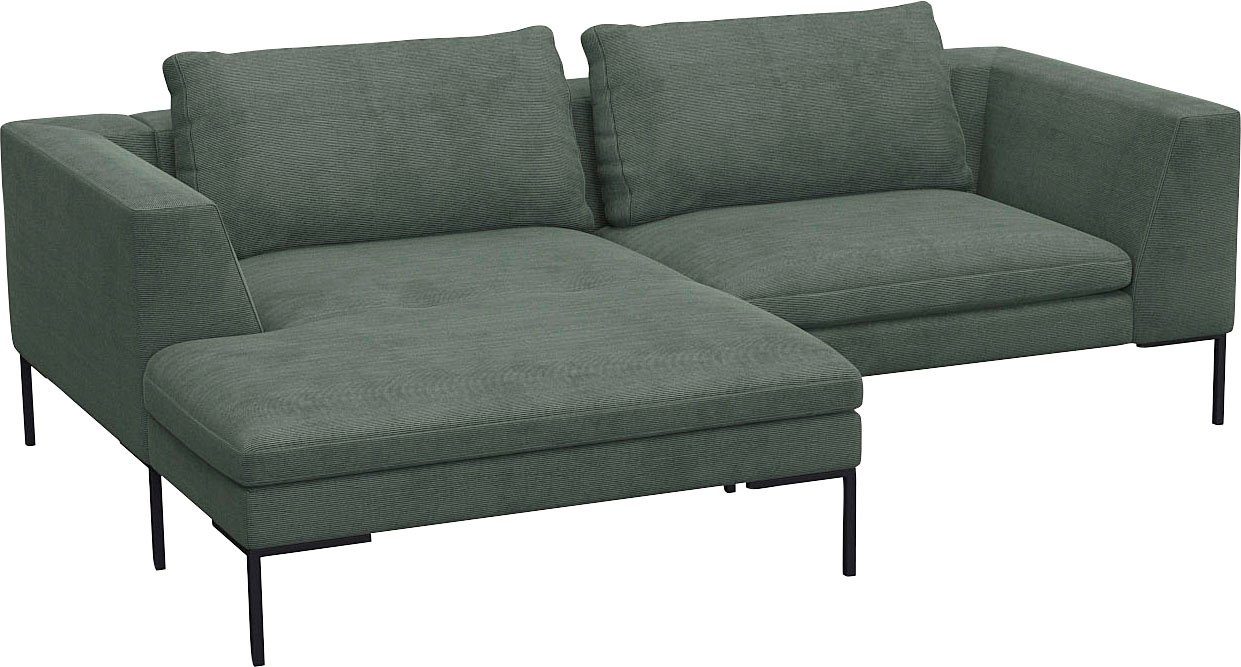 FLEXLUX Hoekbank Loano, super comfortabel zitcomfort door koudschuim in de zitting, L-vorm