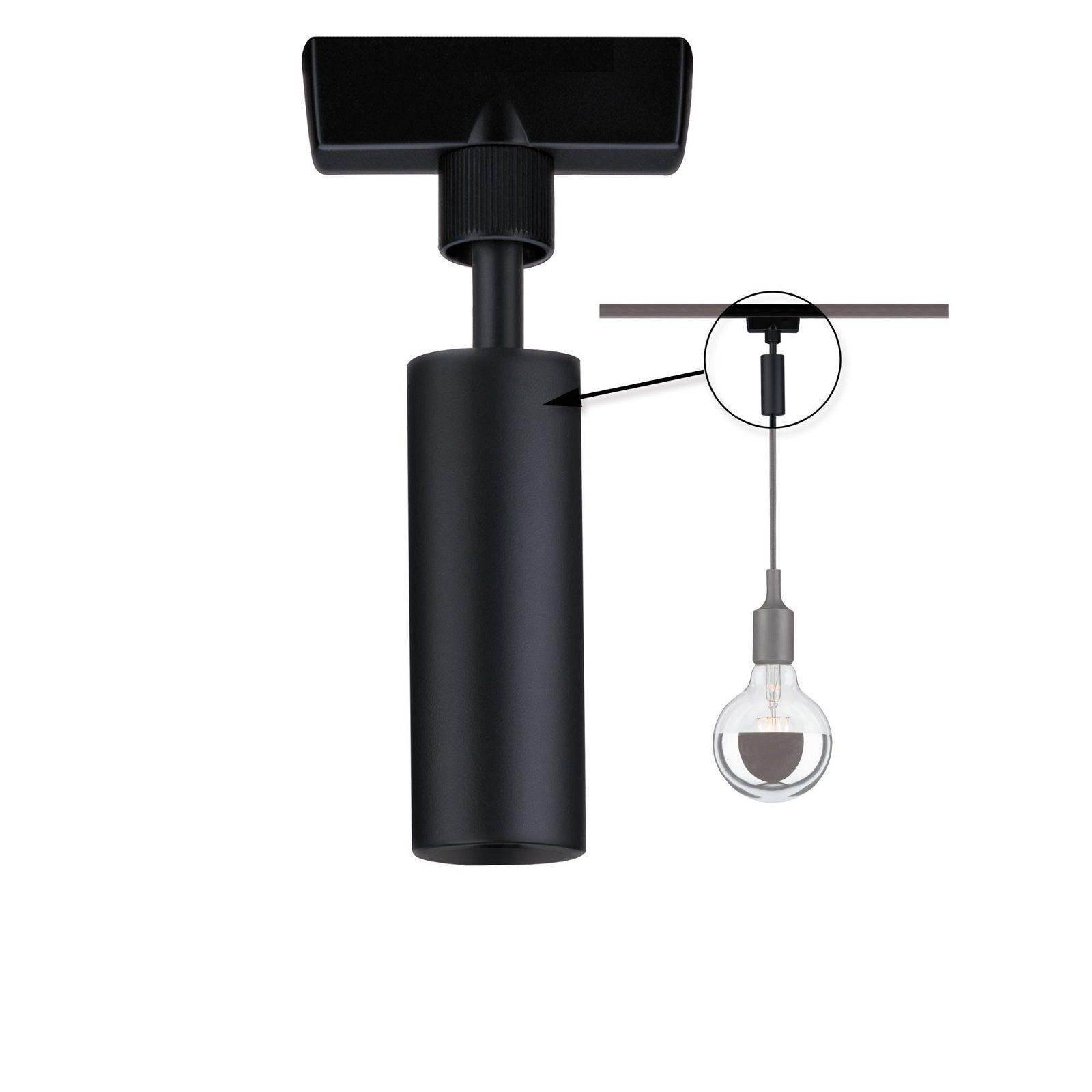 Paulmann 1-fase spanningsrail URail Hanglampadapter Universeel max. 50W 230V