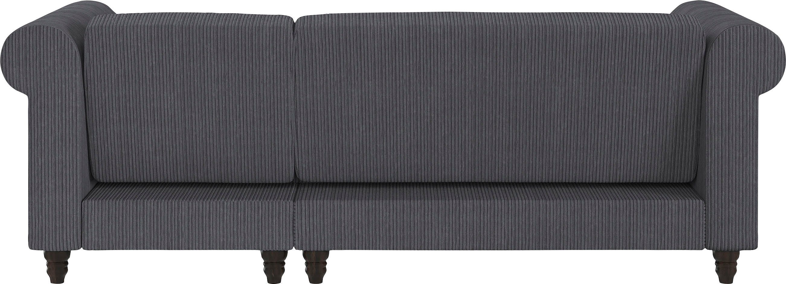 Dorel Home Hoekbank Felix II, L-model, bedbank 241cm (ligoppervlak 108x195 cm),
