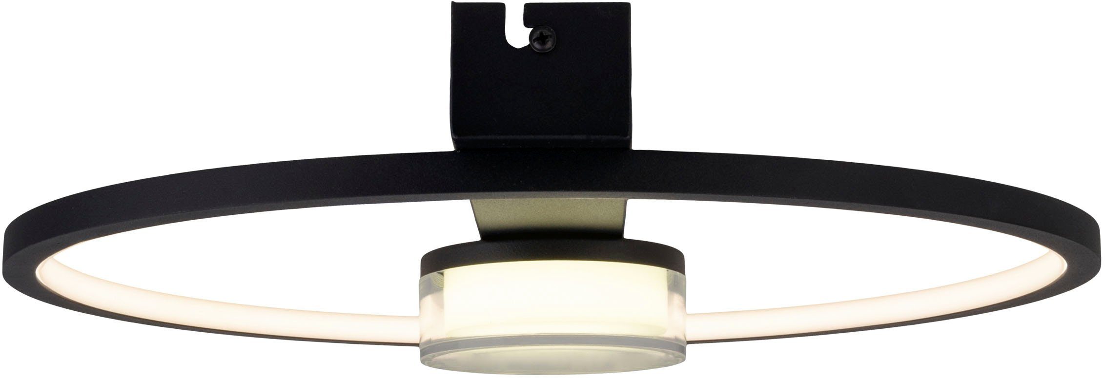 näve Led-plafondlamp Cimo traploos dimbaar via wandschakelaar, lichtkleur warmwit, zwart (1 stuk)