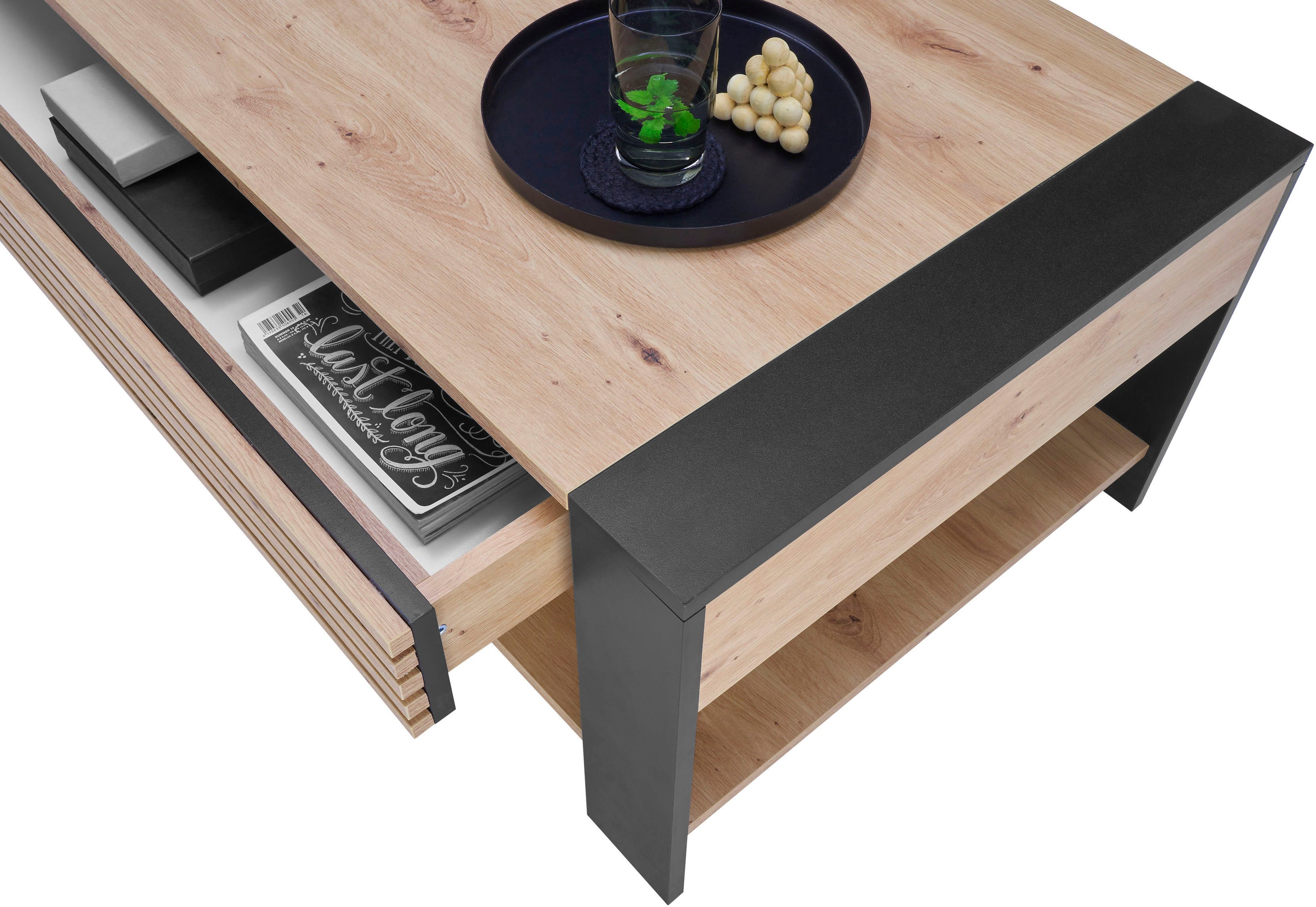 Stolkom Salontafel Felipe, TOPSELLER! met lade, woonkamer tafel in eik artisan decor