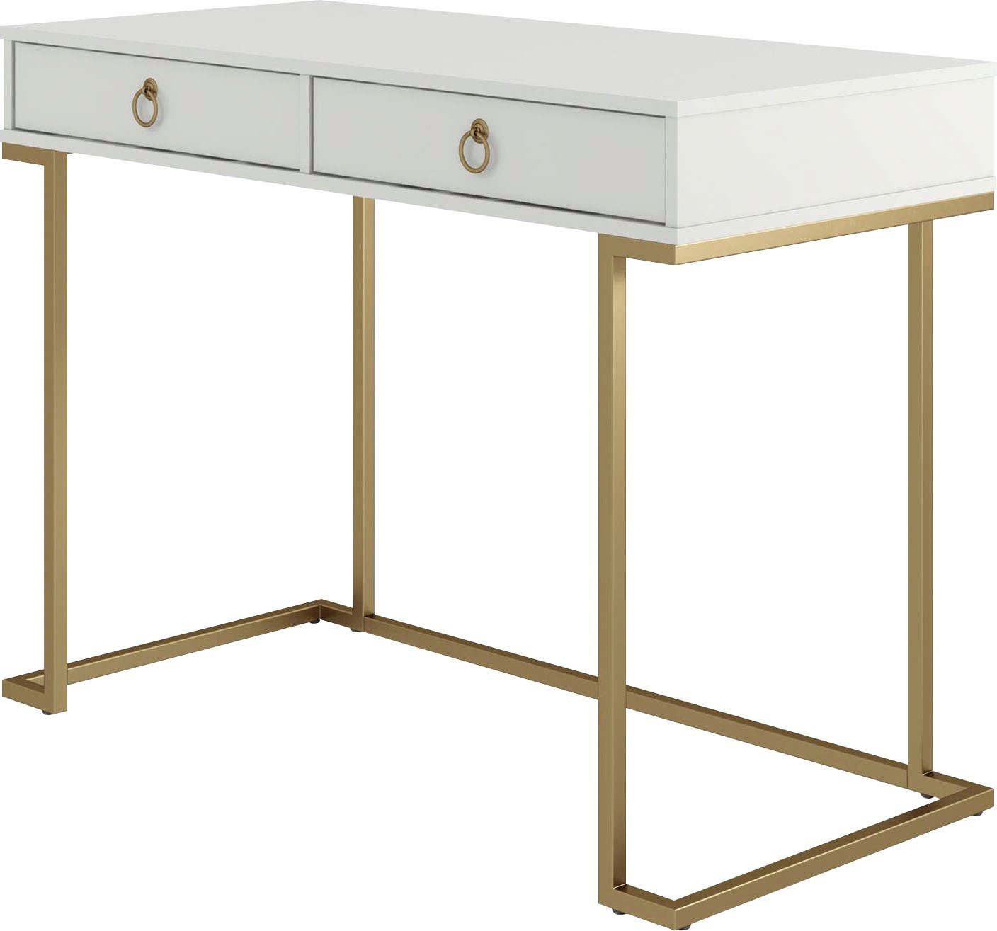 CosmoLiving by Cosmopolitan Bureau CAMILA met 2 laden, van mdf, frame en grepen van metaal, hoogte 79 cm