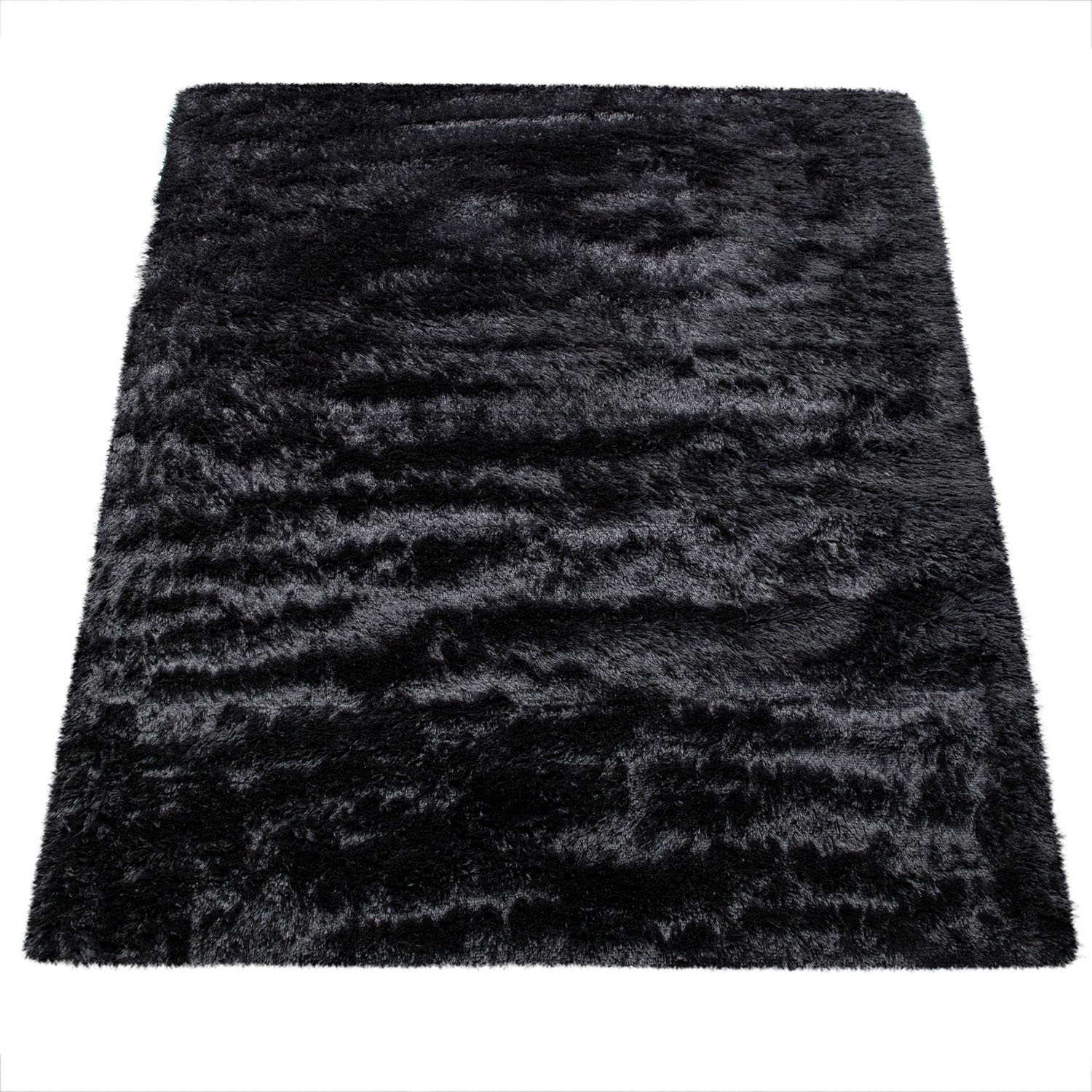 Paco Home Hoogpolig vloerkleed Silky 591 Unikleuren, bijzonder zacht en behaaglijk