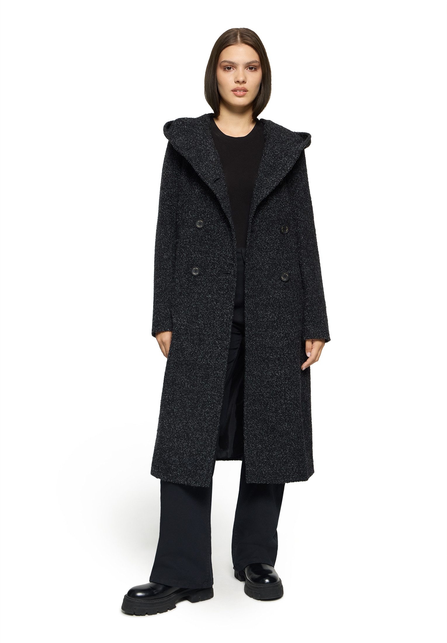 Gil Bret Wollen jas met een capuchon