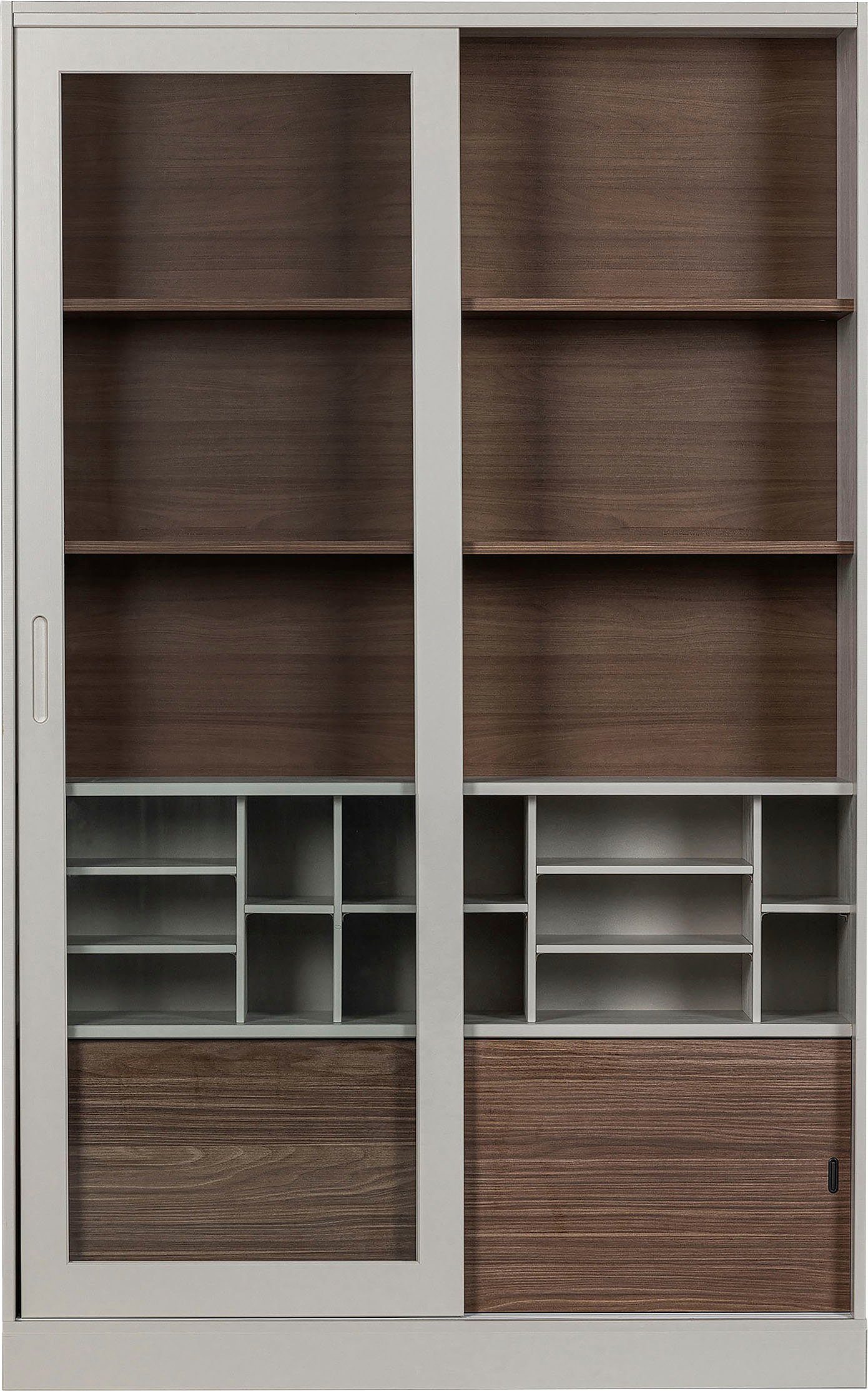 WOOOD Vitrinekast James met glas, veel opbergruimte, h 200 cm x b 125 cm