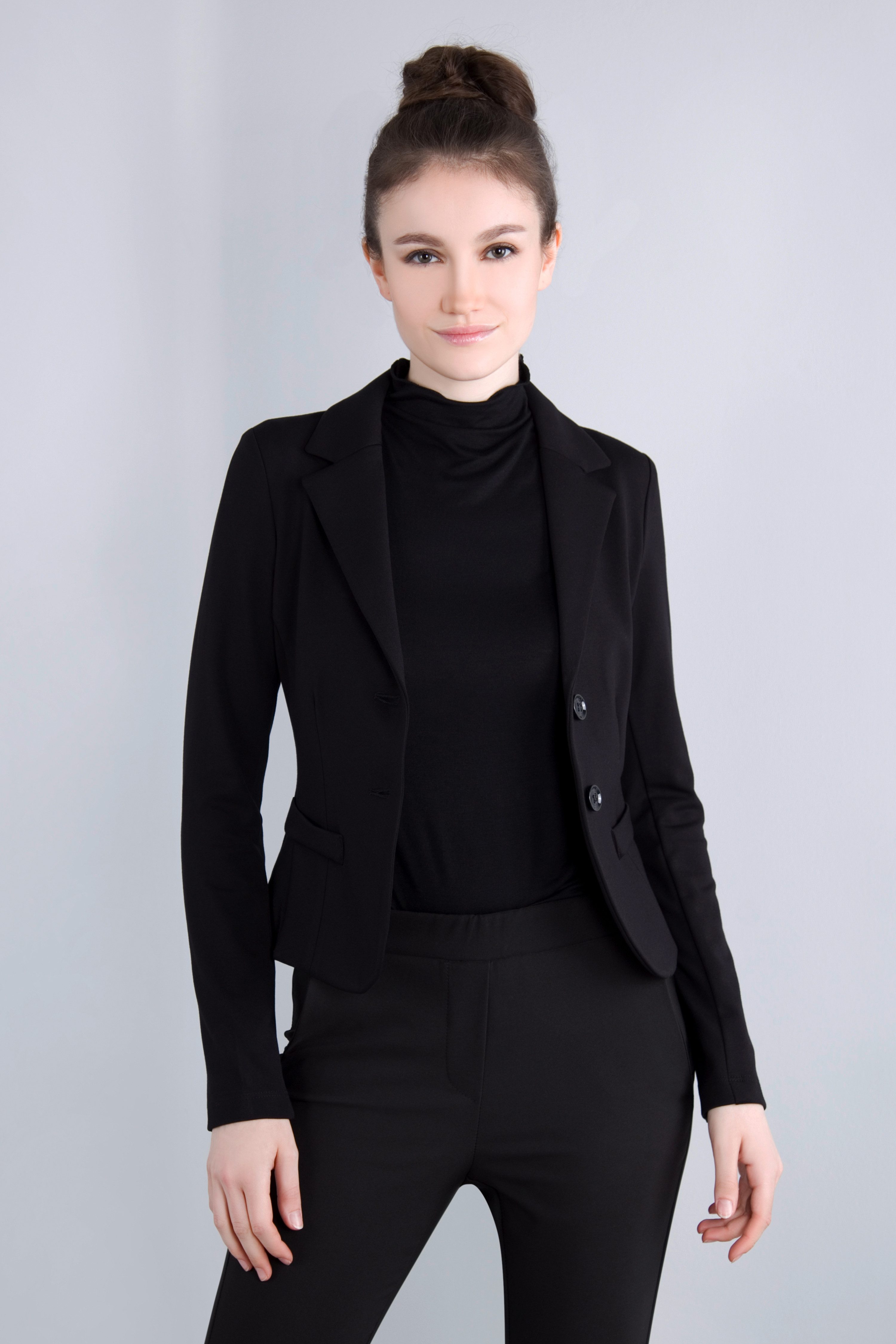 IMPERIAL Korte blazer IMP-J S24ABE in athleisure-look dames korte blazers maat XXL (44) zwart