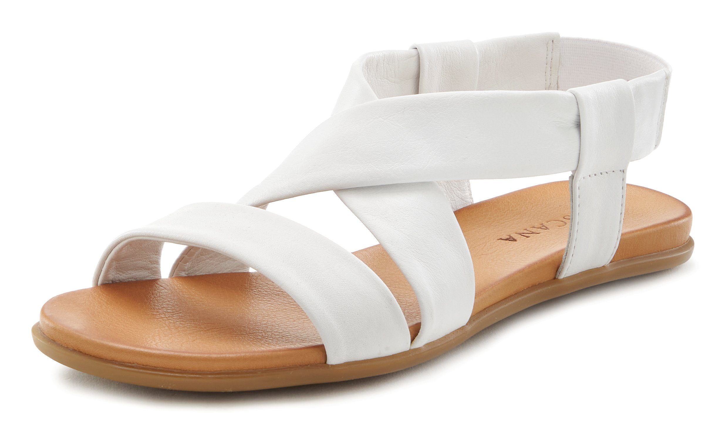 Lascana Sandalen Zomerschoen van leer met verfijnde bandjes, sandaal, zomerschoen