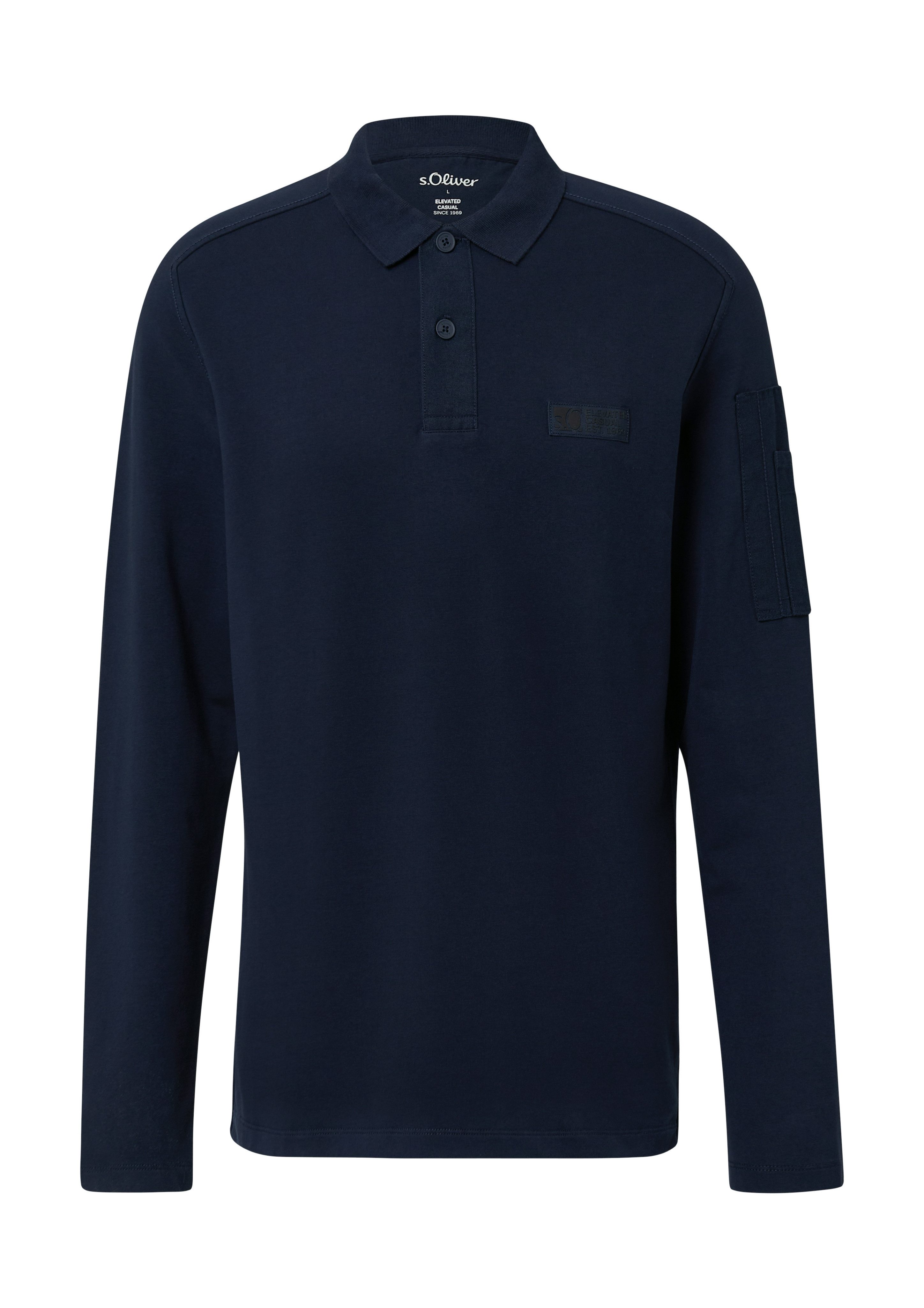 s.Oliver Poloshirt met lange mouwen