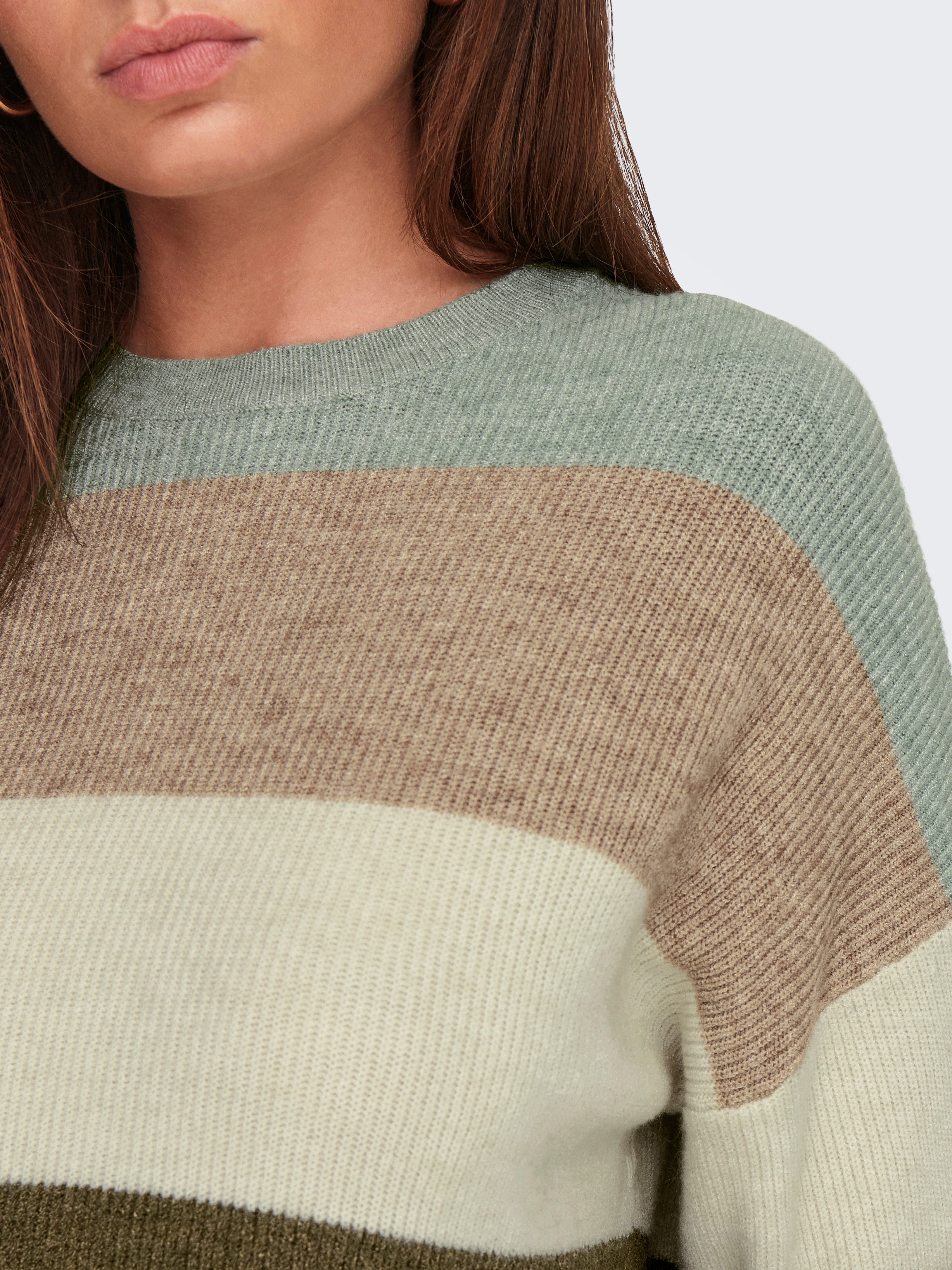 Only Gebreide trui ONLATIA L/S STRIPE PULLOVER KNT NOOS