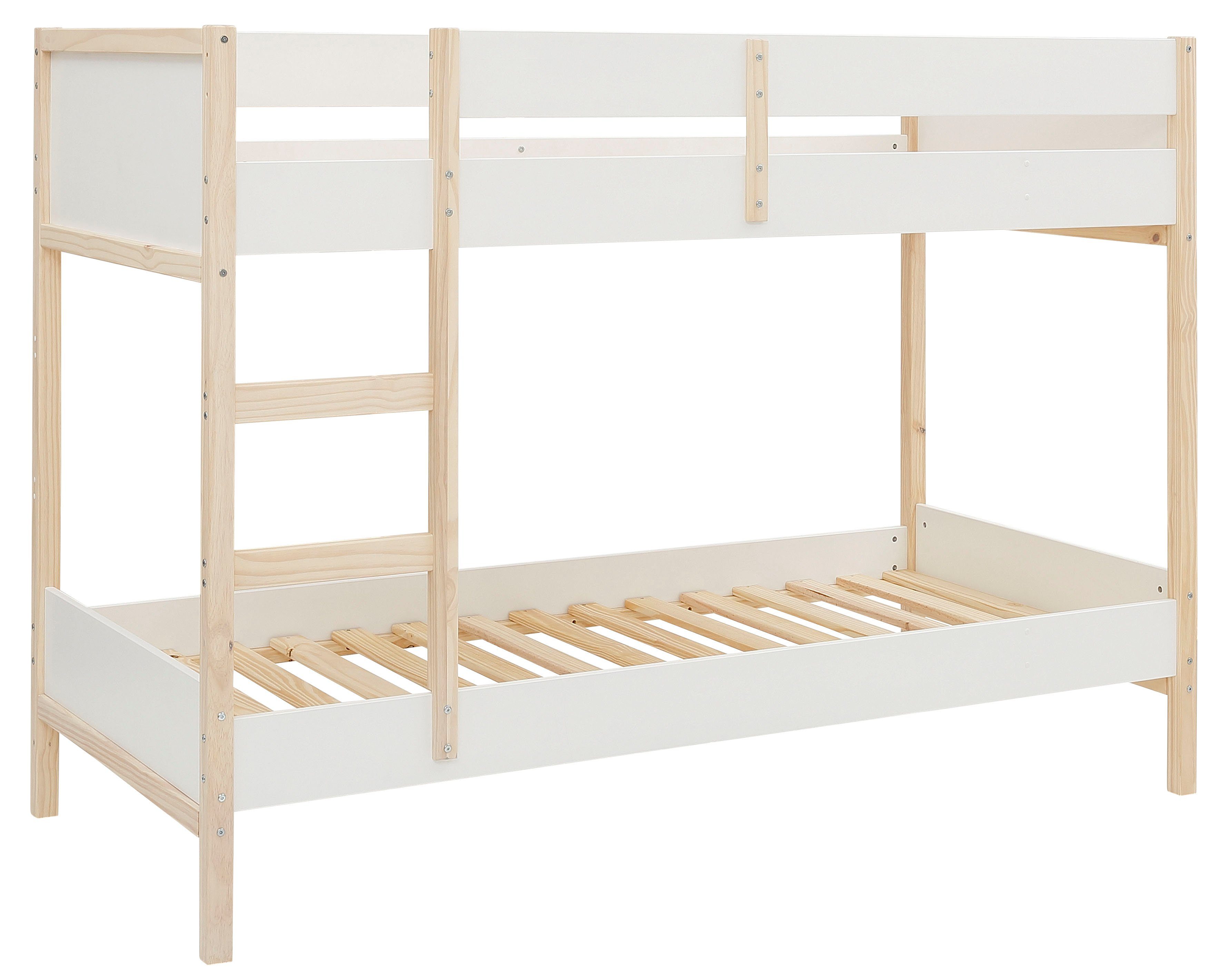 Lüttenhütt Stapelbed Janne Grenenhout, stapelbed, inclusief houten ladder, ligoppervlak 90x200 cm
