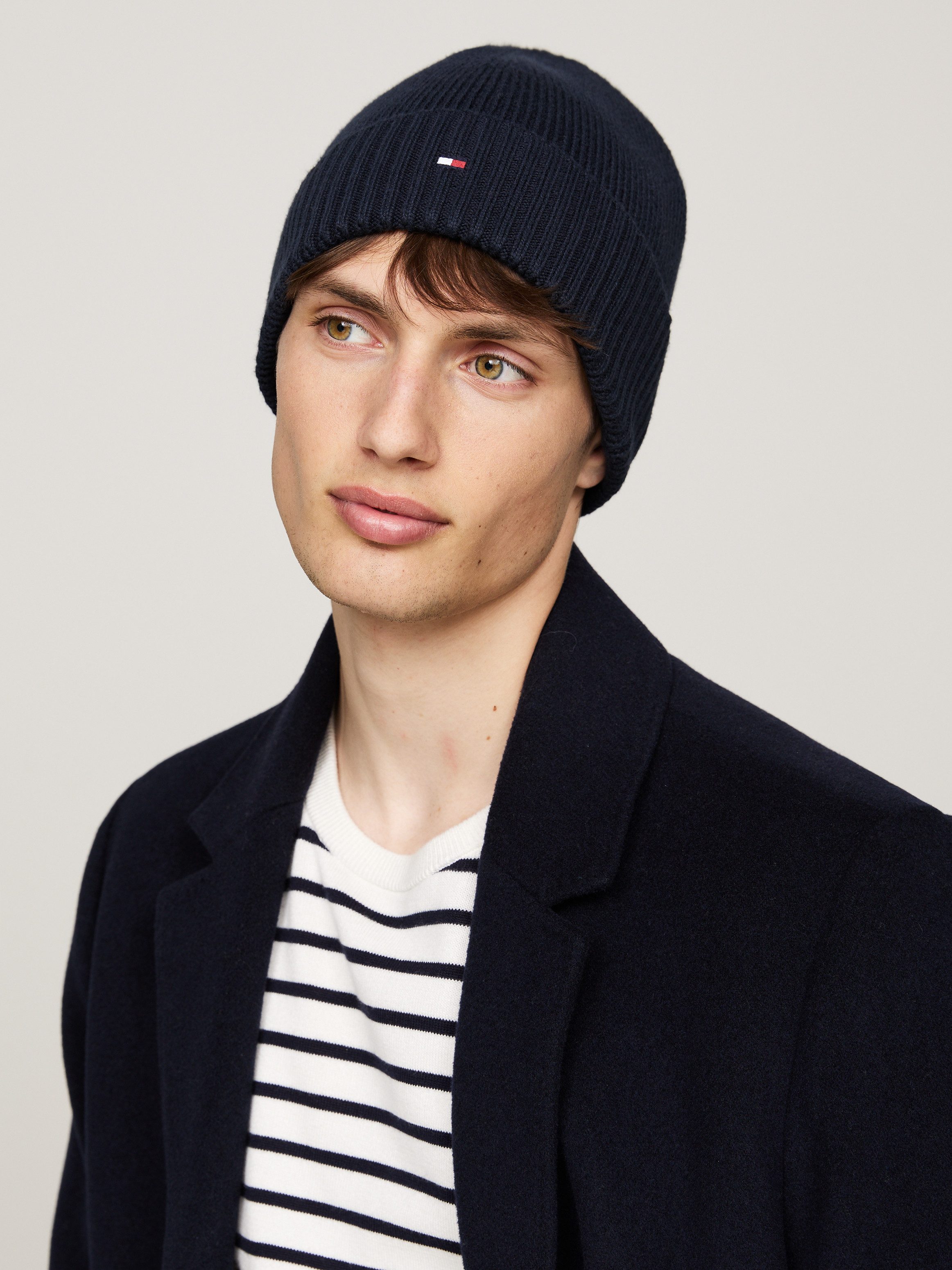 Tommy Hilfiger Gebreide muts TH FLAG PIMA COTTON BEANIE