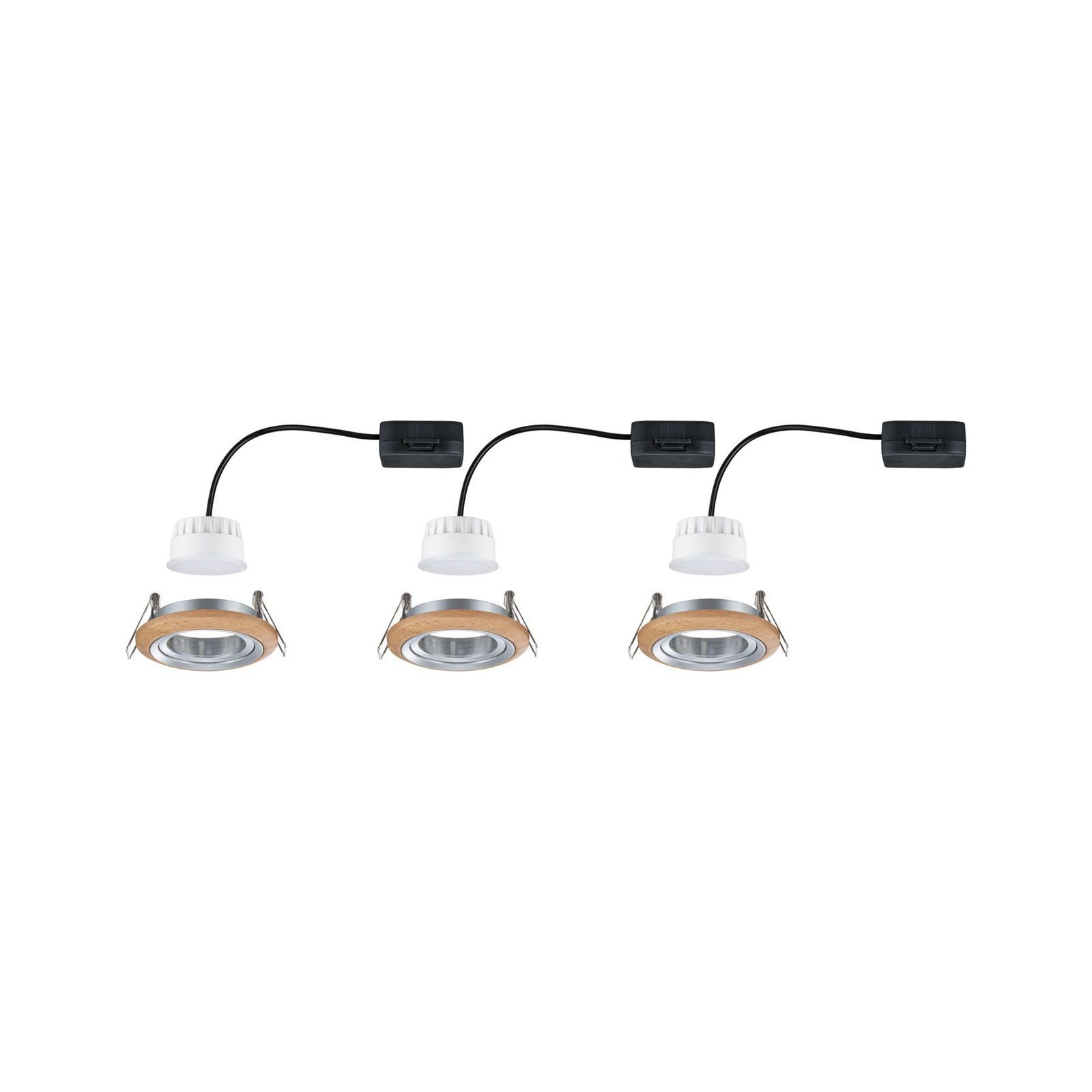 Paulmann Ledinbouwlamp LED inbouwlamp Lanati 3-pack 3x6W 3x470lm 230V 2700K (3 stuks)