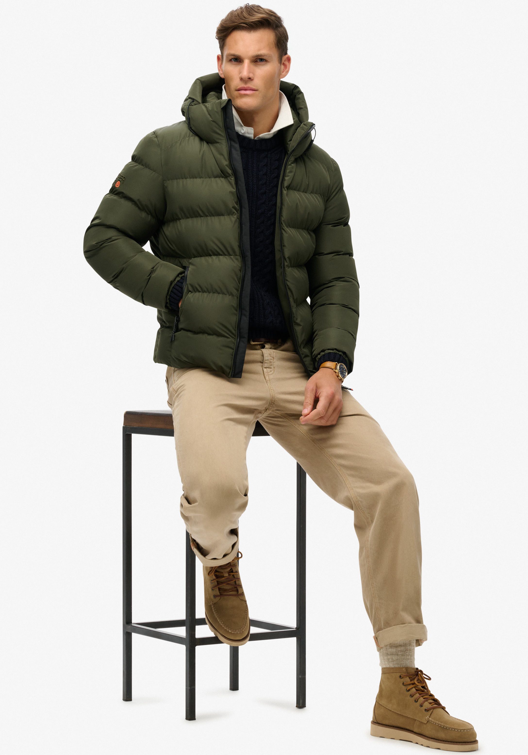 Superdry Gewatteerde jas HOODED SPORTS PUFFER JACKET