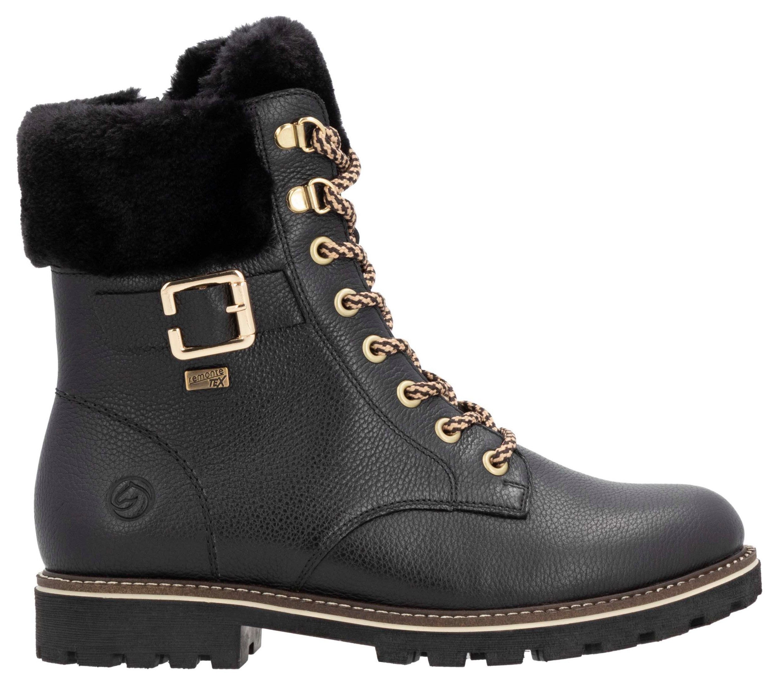 Remonte Winterlaarzen Elisabeth Hurley-Collection , veterschoenen, outdoorschoen, veterschoenen met decoratieve gesp