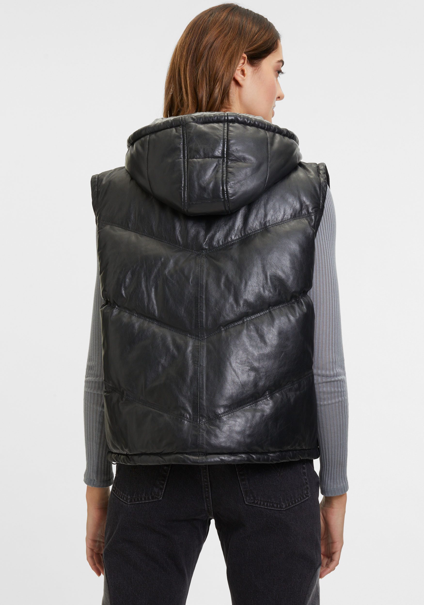 Gipsy Leren gilet GWNammi OS