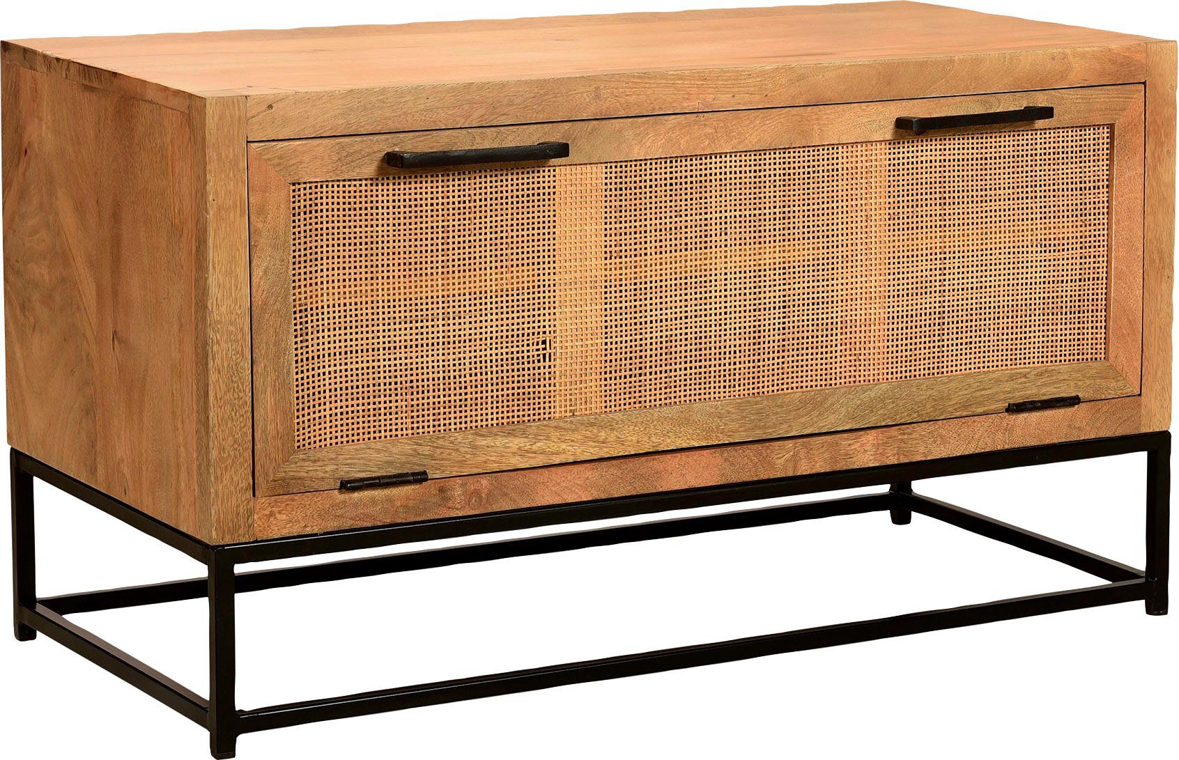 SIT Schoenenkast Met inzet van rotan-vlechtwerk schoenenkasten beige