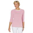 classic basics shirt met 3-4-mouwen roze