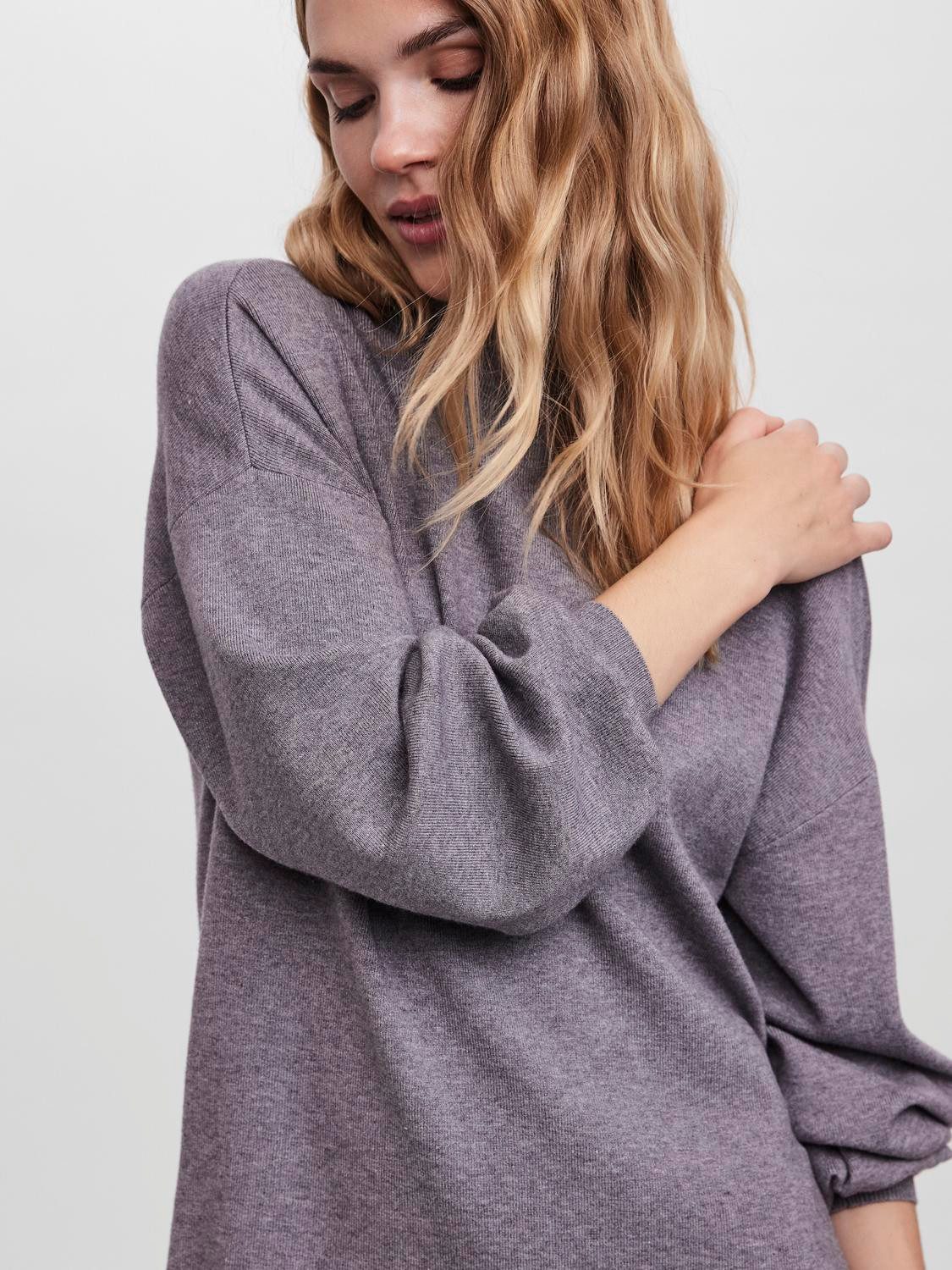 Vero Moda Gebreide jurk VMNANCY LS FUNNELNECK DRESS GA NOOS