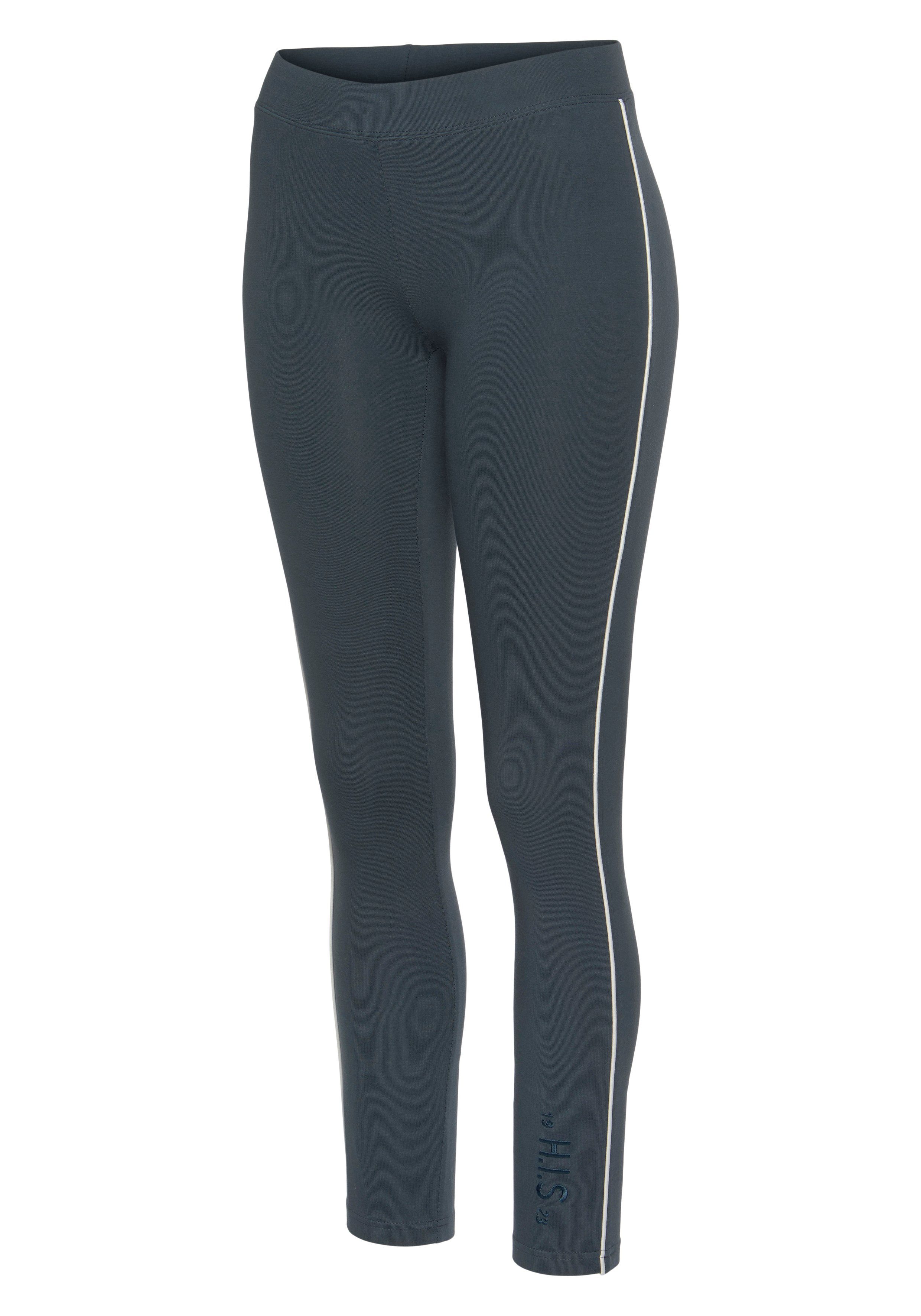 H.I.S Legging met witte contrastpaspel, loungewear