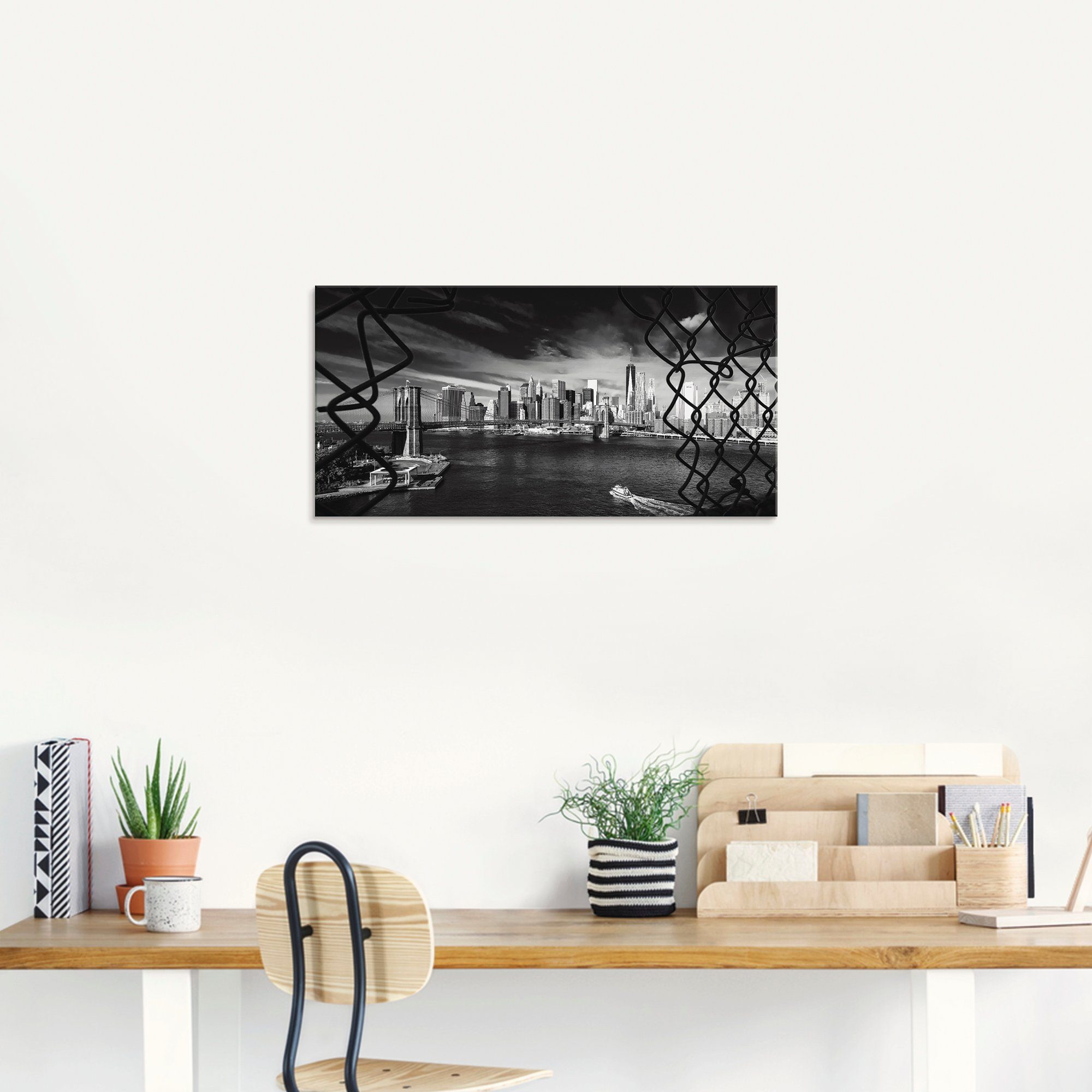 Artland Print op glas Brooklyn Bridge New York I