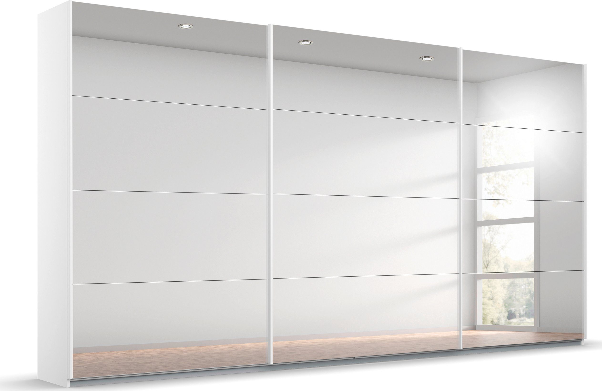 rauch Zweefdeurkast Kledingkast kast garderobe ORACLE met spiegelfront inclusief lade-inzet en extra legplanken made in germany